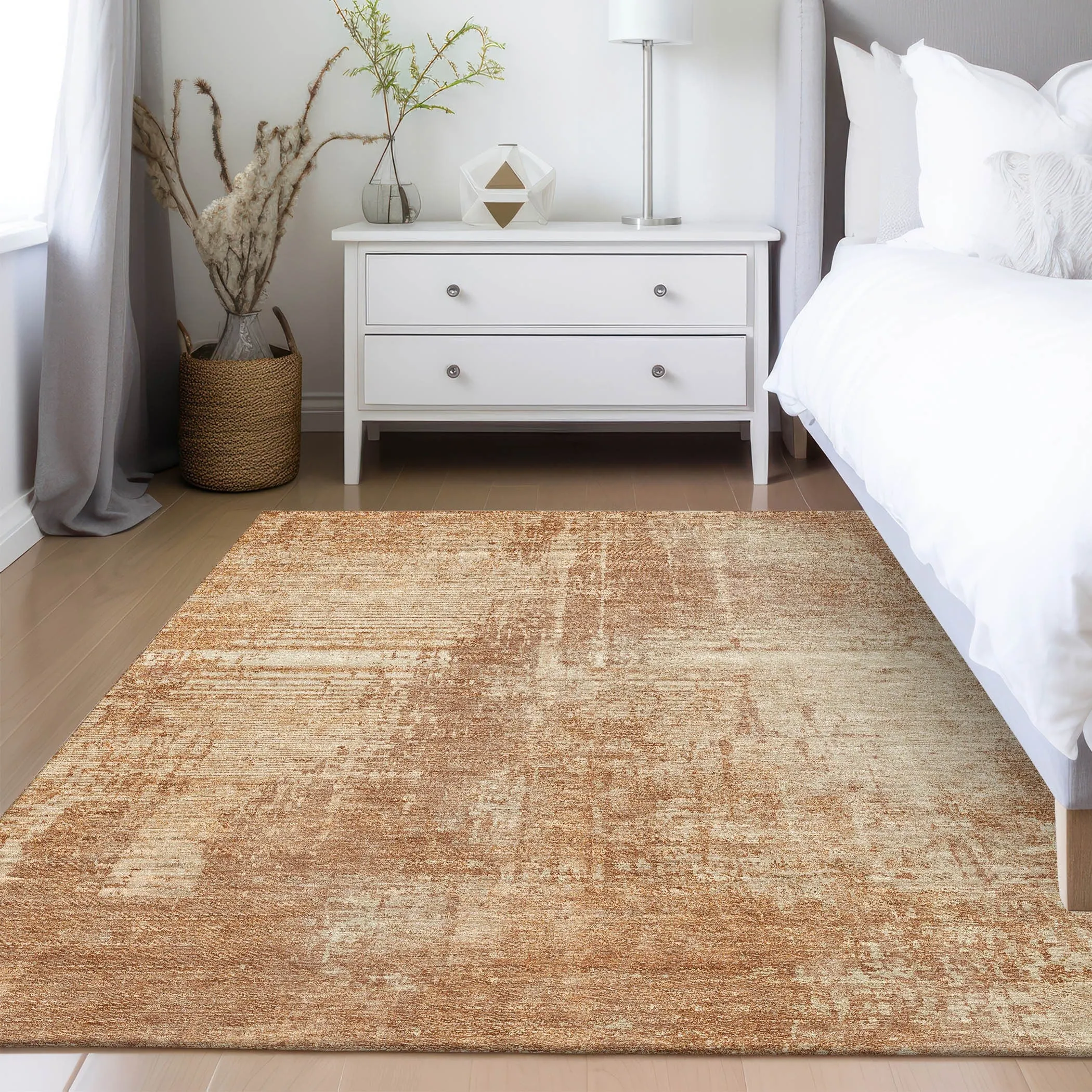 Machine Washable Indoor/ Outdoor Chantille Abstract Ombre Rug