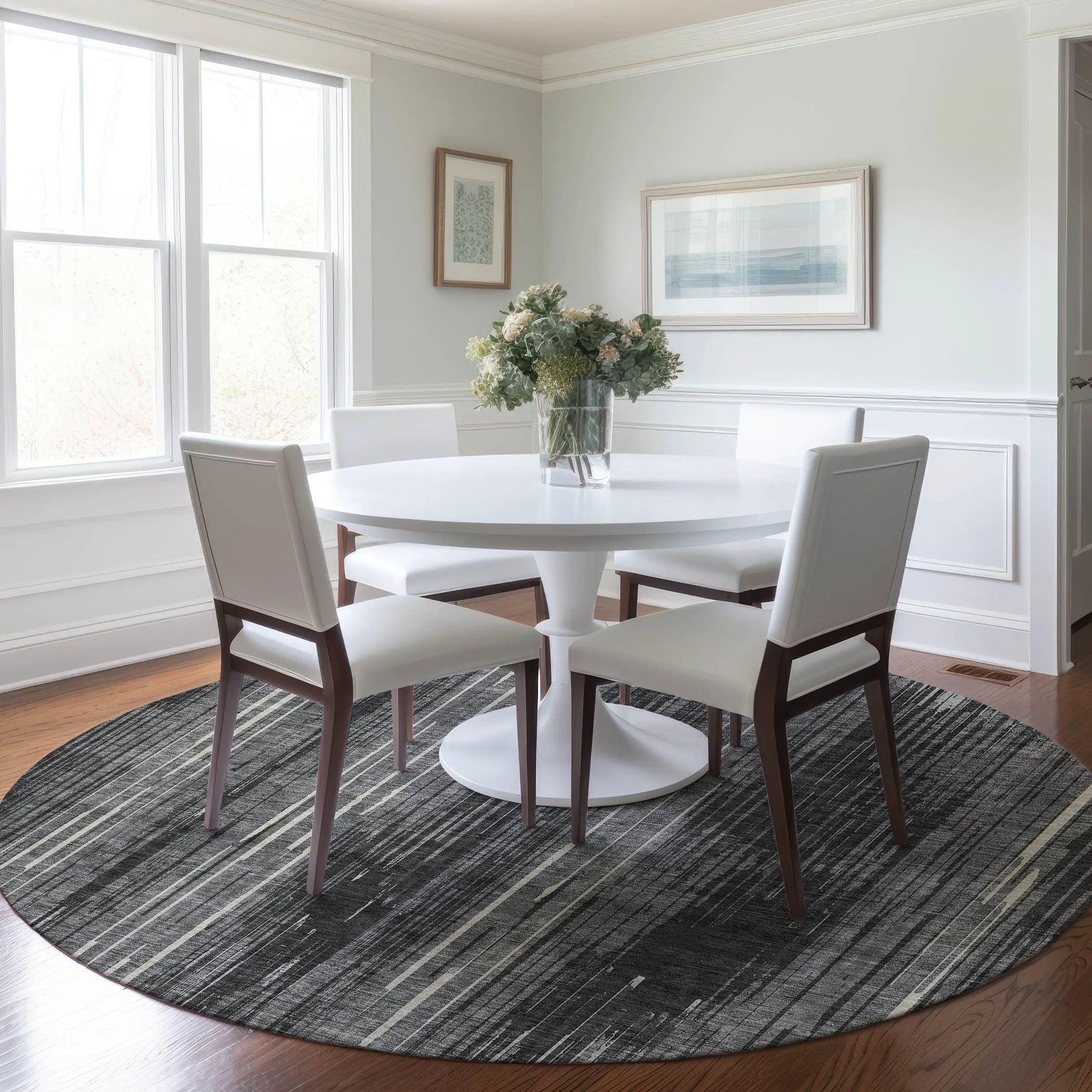 Machine Washable Indoor/ Outdoor Chantille Abstract Ombre Rug