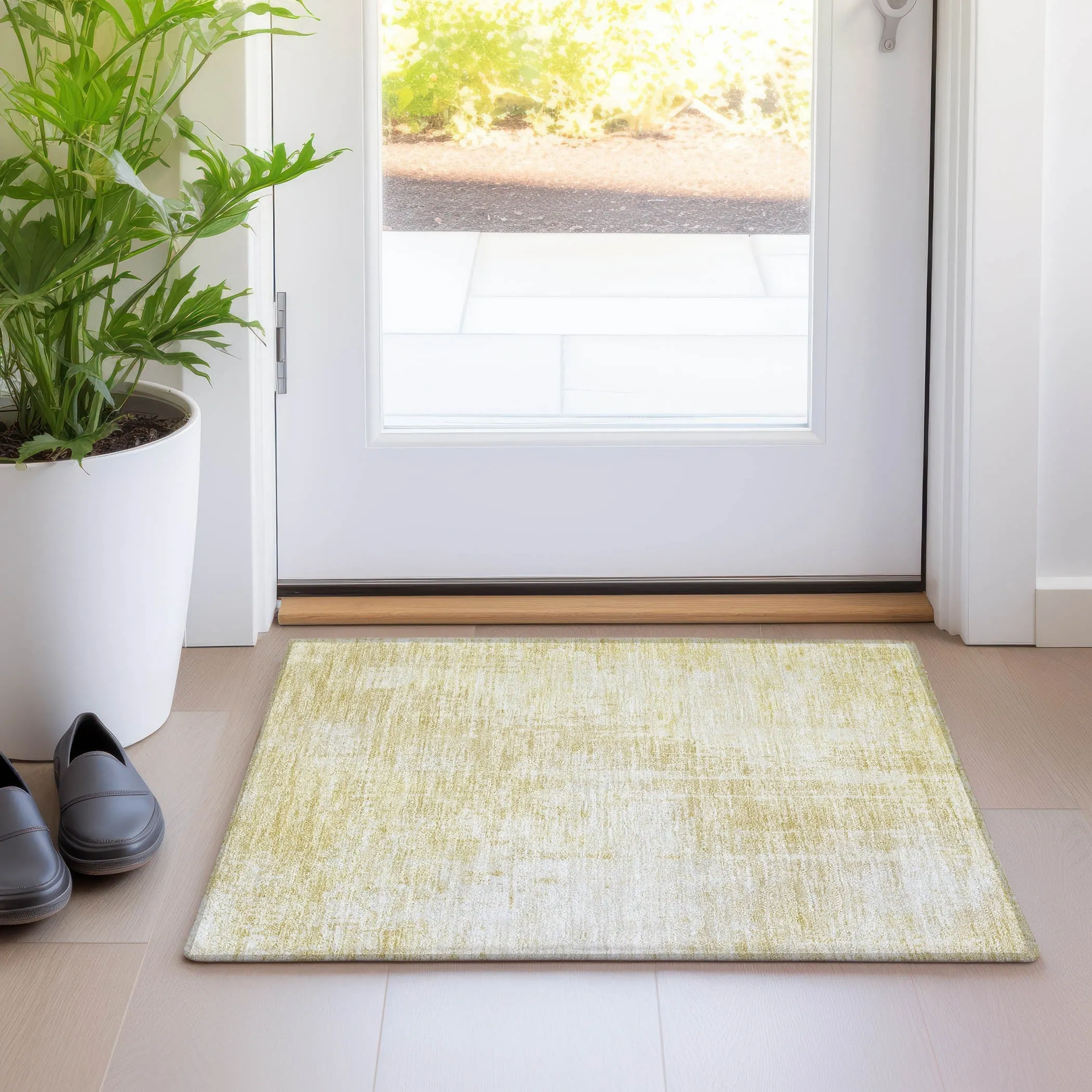 Machine Washable Indoor/ Outdoor Chantille Abstract Ombre Rug