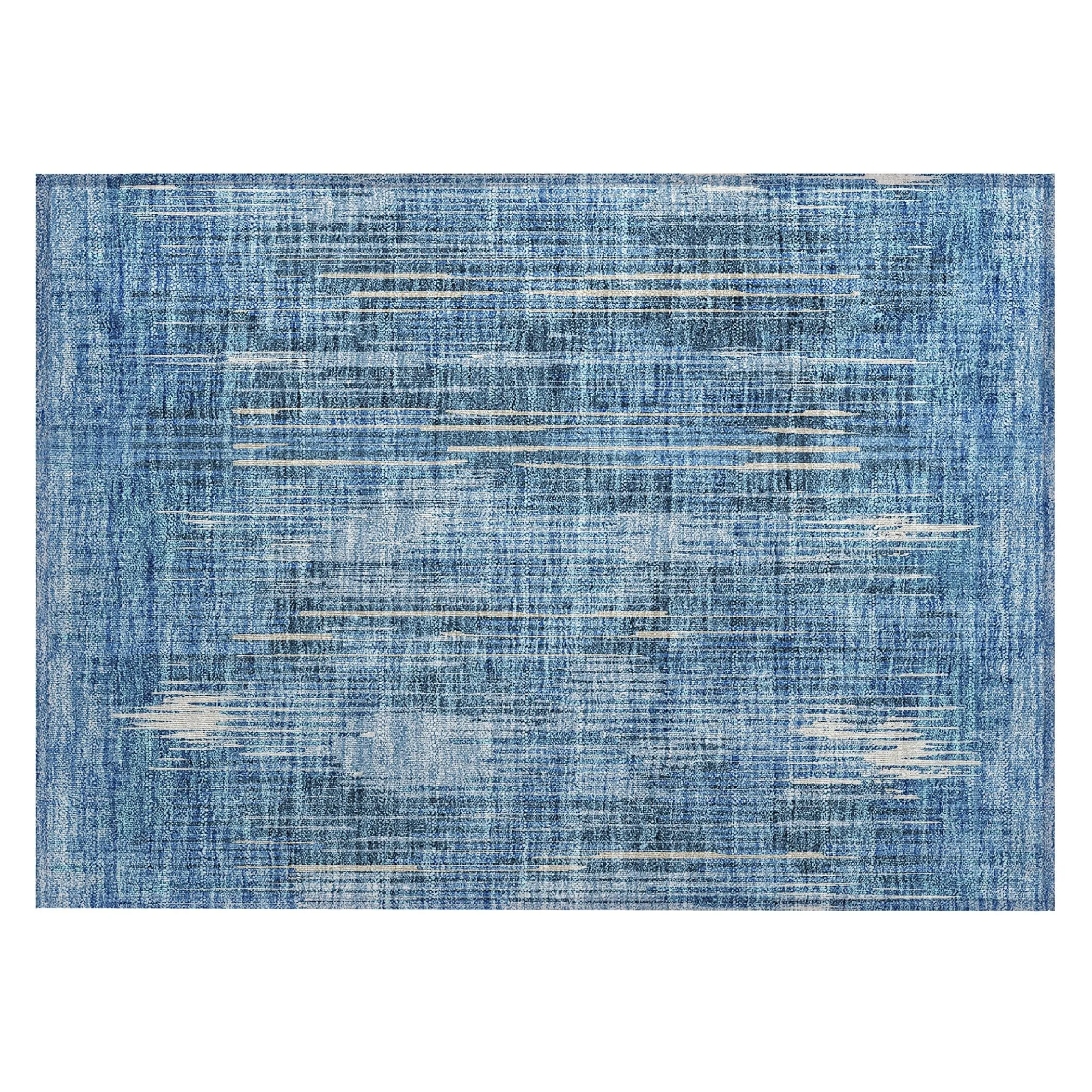 Machine Washable Indoor/ Outdoor Chantille Abstract Ombre Rug