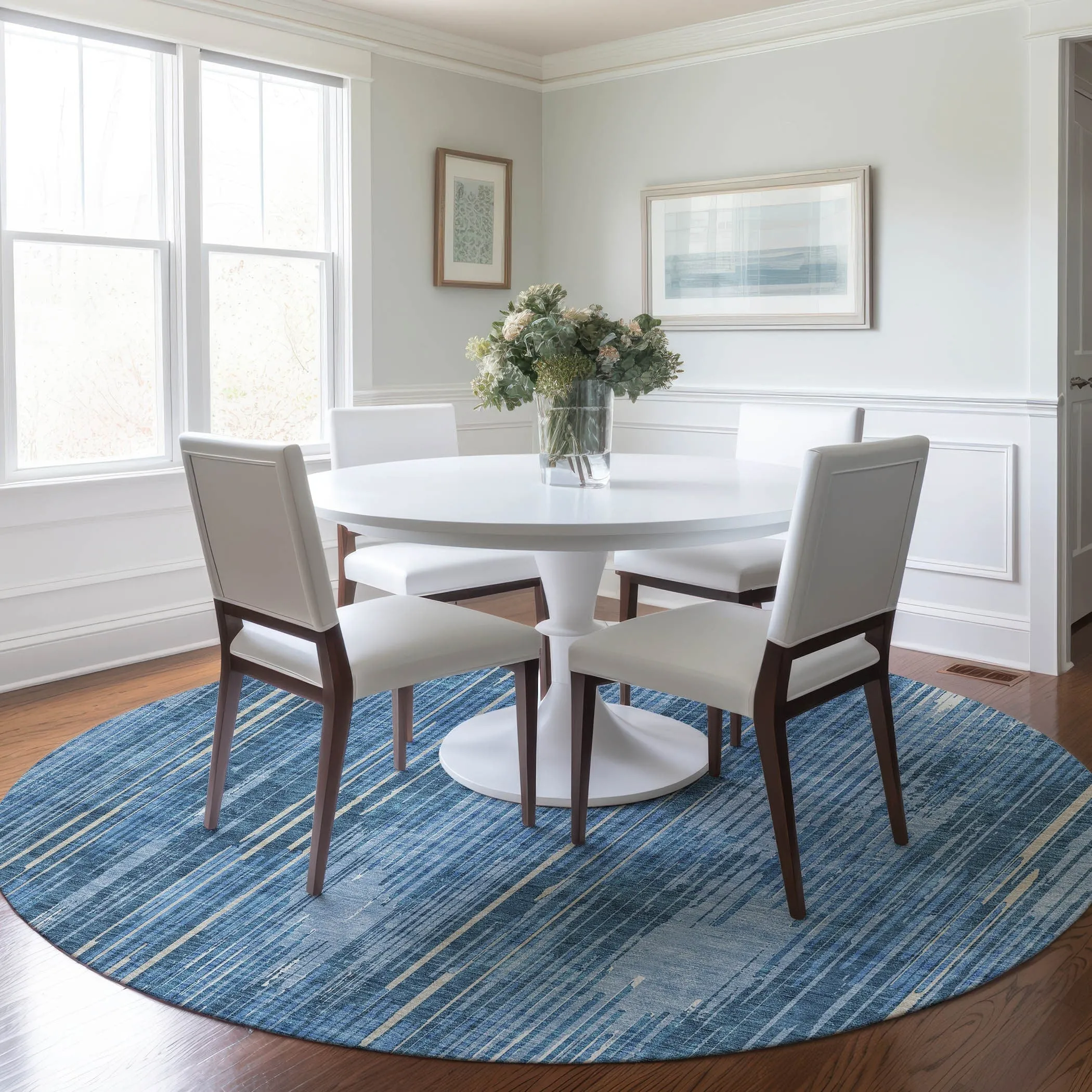 Machine Washable Indoor/ Outdoor Chantille Abstract Ombre Rug