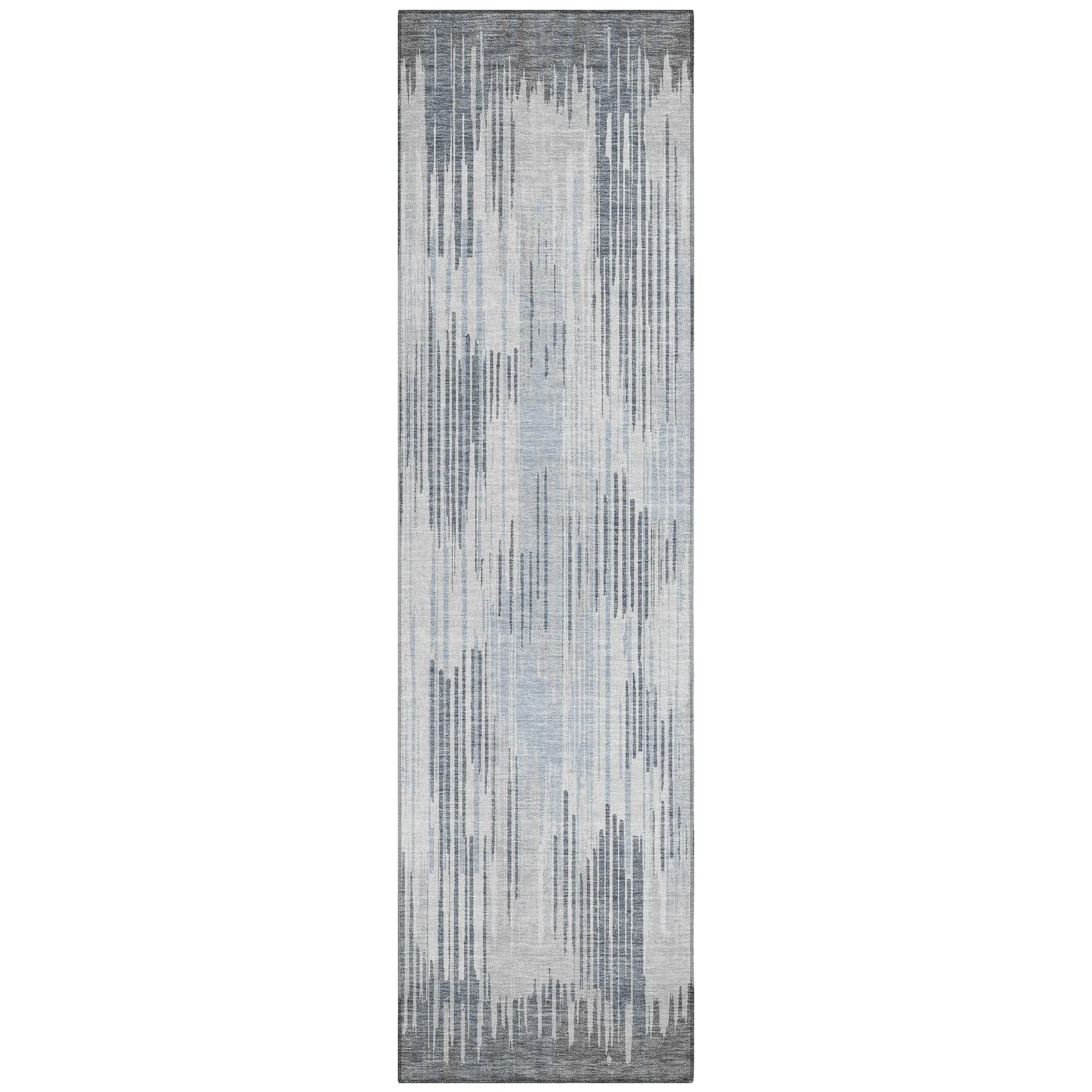 Machine Washable Indoor/ Outdoor Chantille Abstract Ombre Rug
