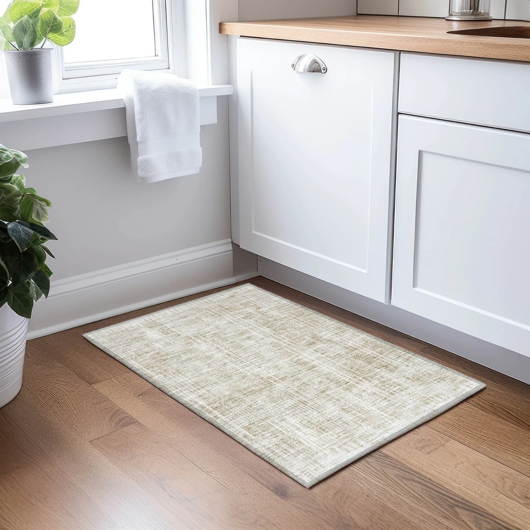 Machine Washable Indoor/ Outdoor Chantille Abstract Ombre Rug