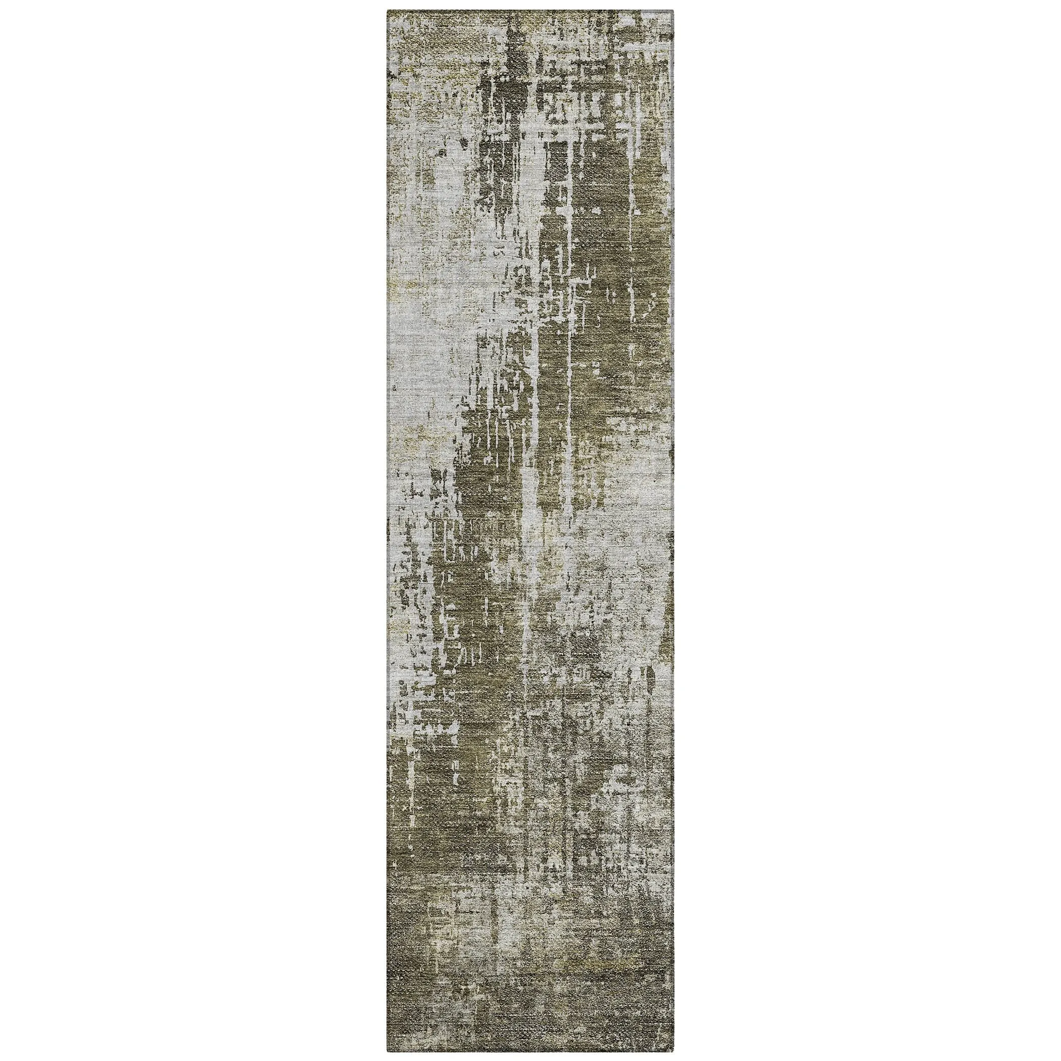 Machine Washable Indoor/ Outdoor Chantille Abstract Ombre Rug