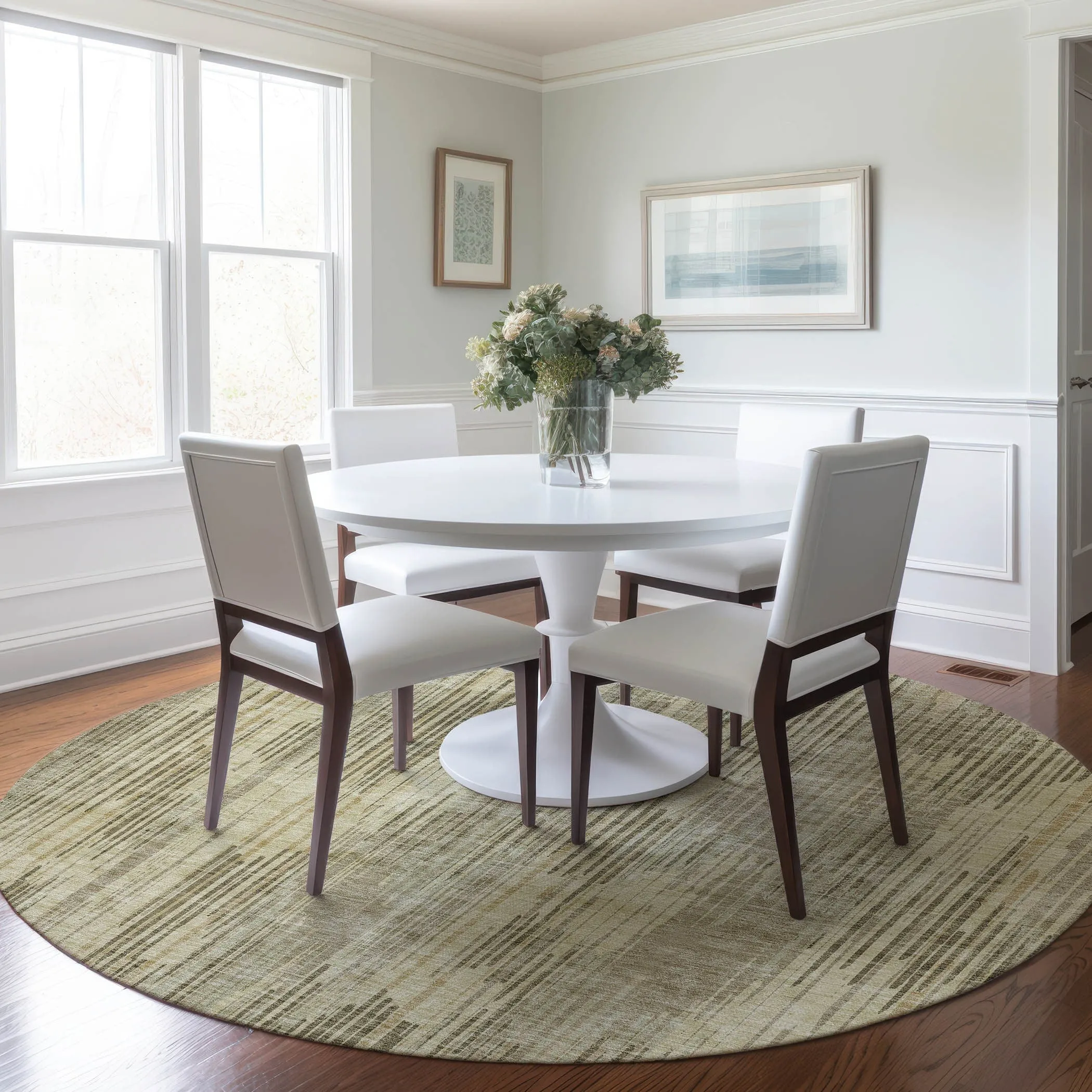 Machine Washable Indoor/ Outdoor Chantille Abstract Ombre Rug