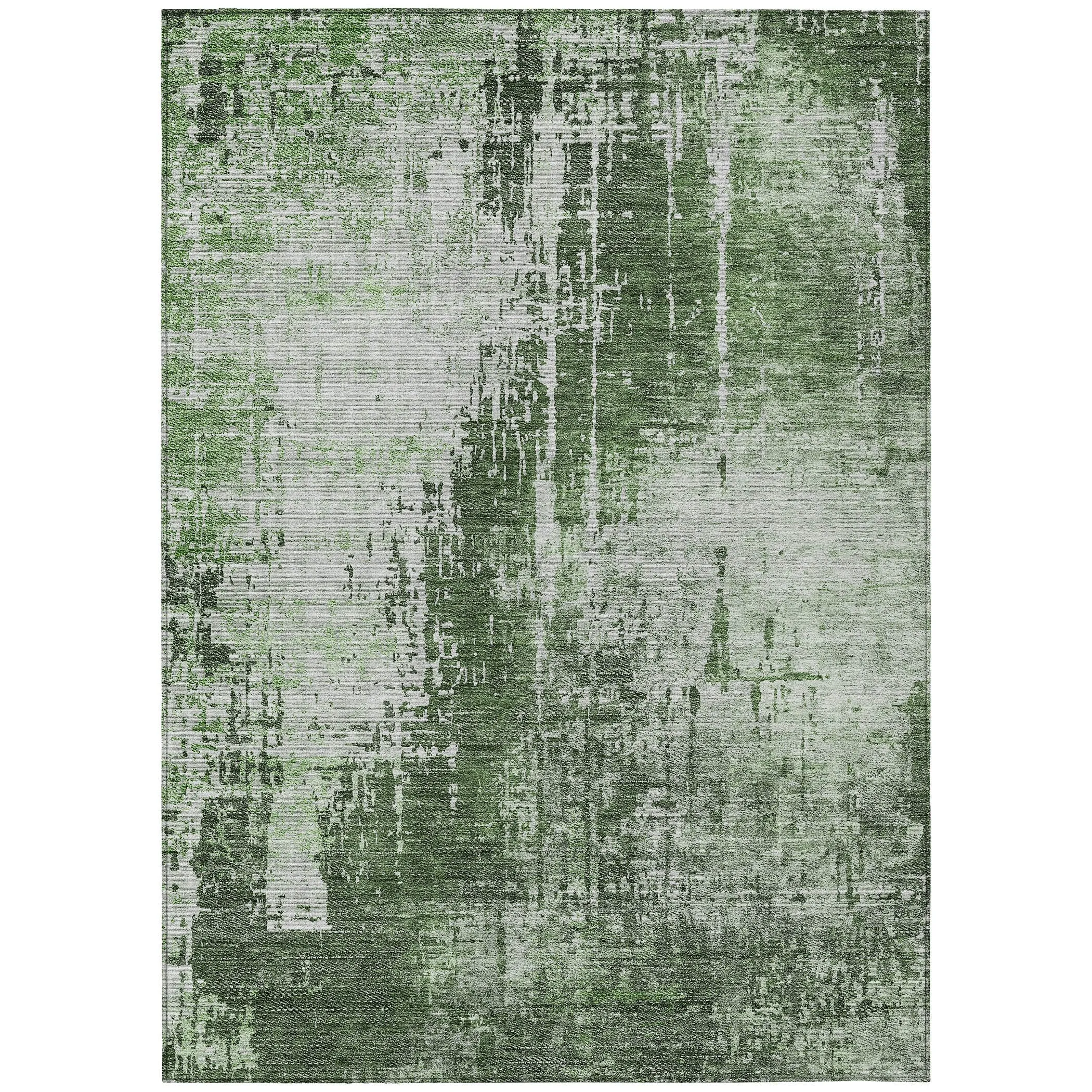 Machine Washable Indoor/ Outdoor Chantille Abstract Ombre Rug