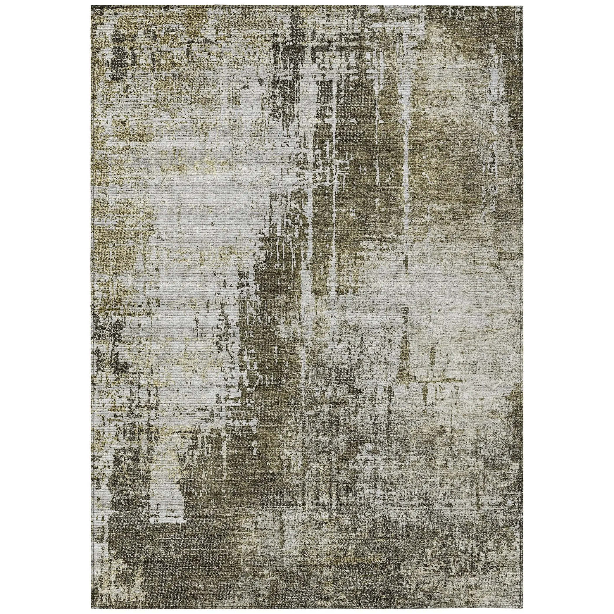 Machine Washable Indoor/ Outdoor Chantille Abstract Ombre Rug