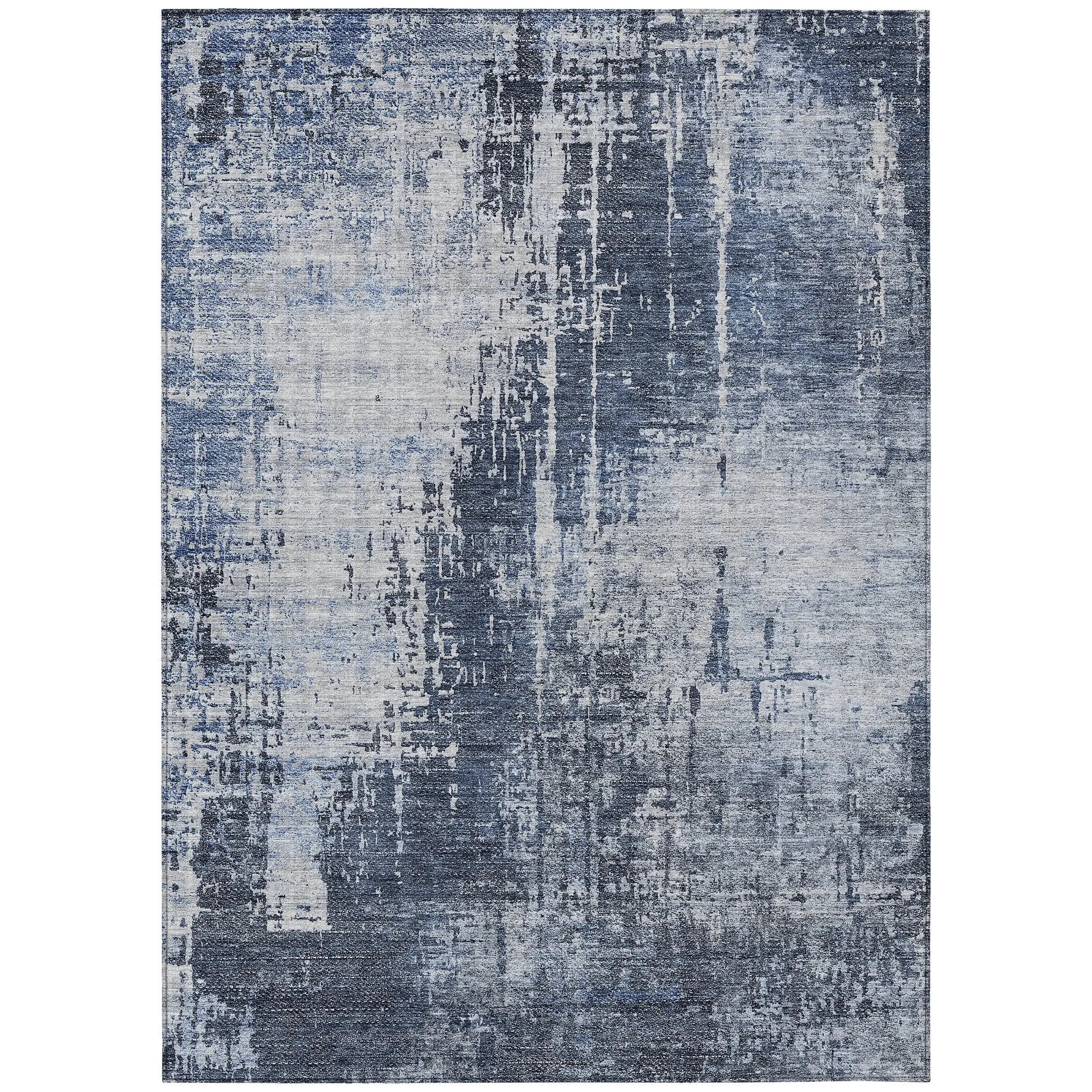 Machine Washable Indoor/ Outdoor Chantille Abstract Ombre Rug