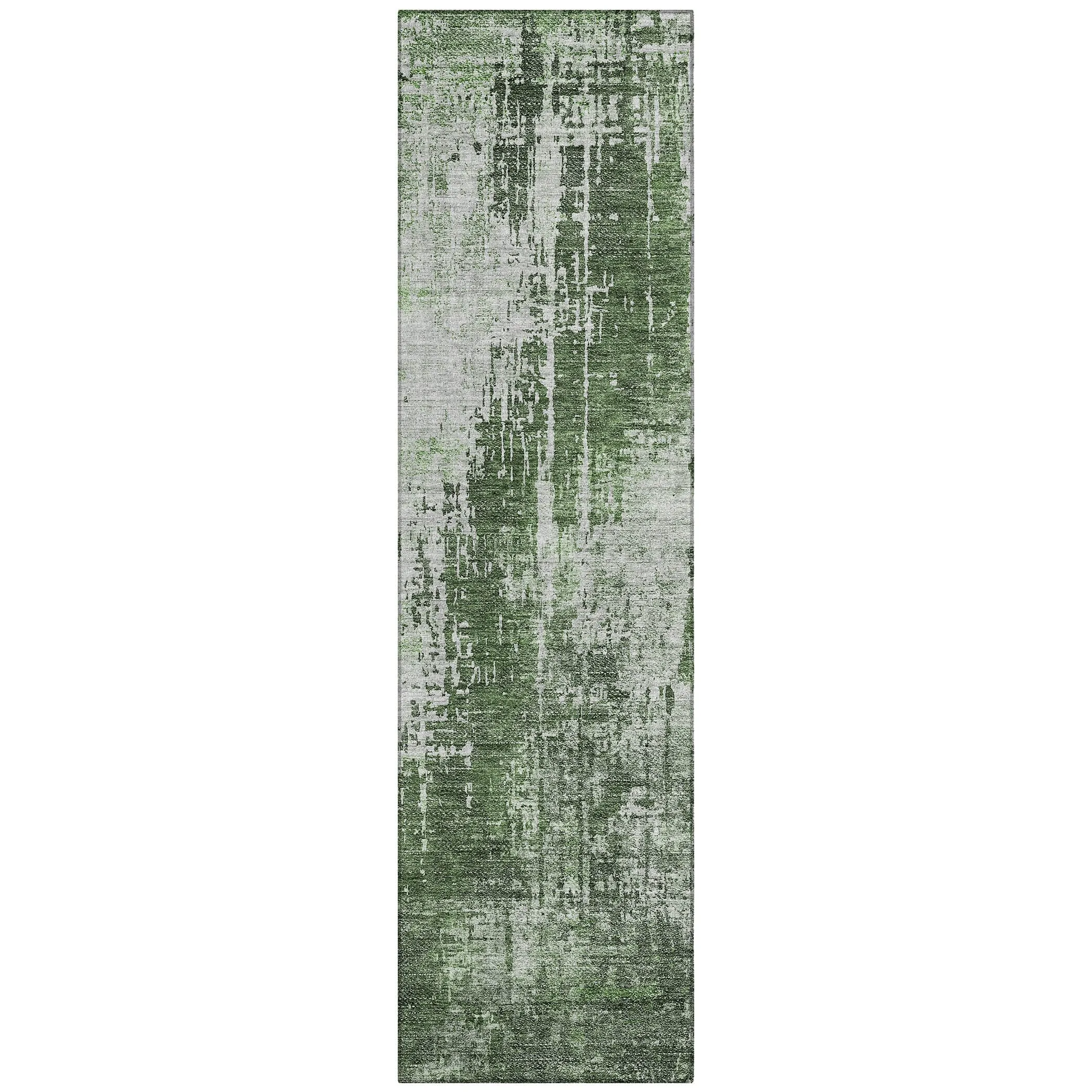 Machine Washable Indoor/ Outdoor Chantille Abstract Ombre Rug
