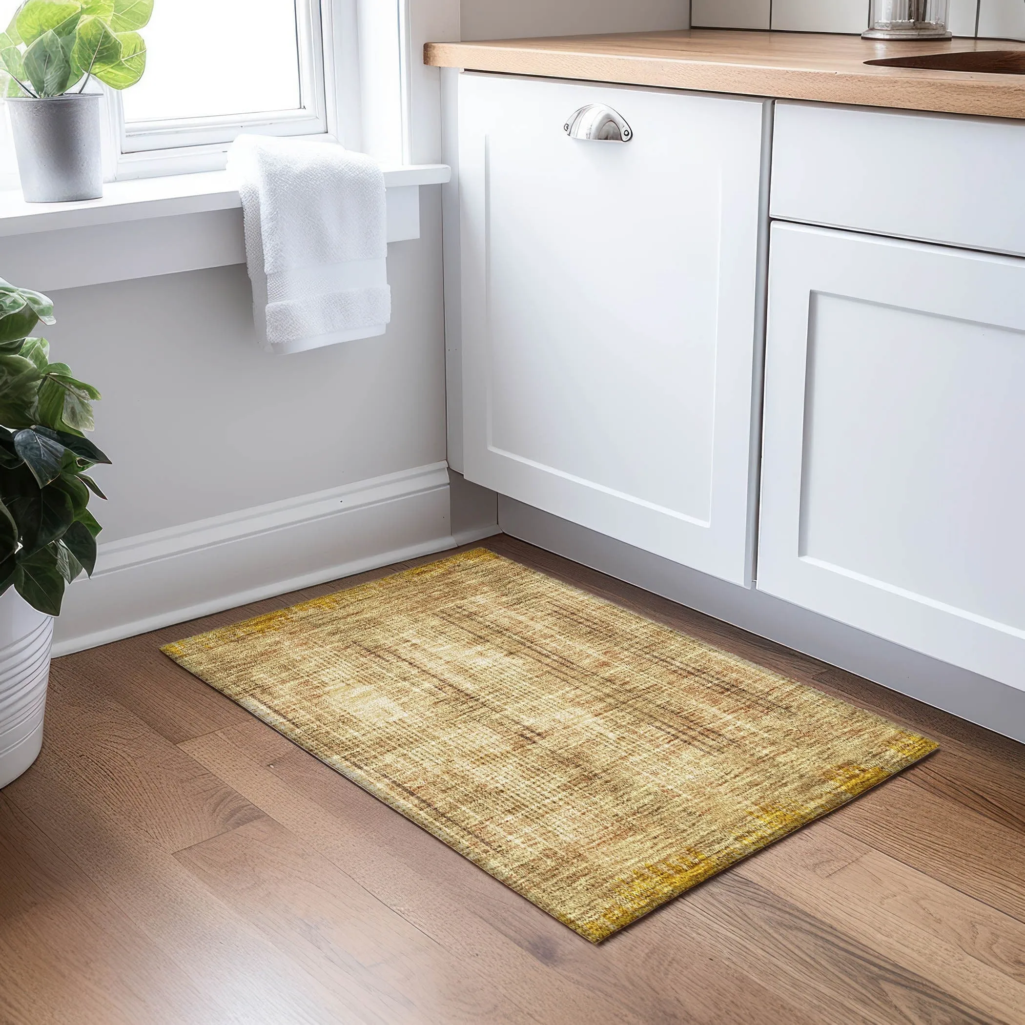 Machine Washable Indoor/ Outdoor Chantille Abstract Ombre Rug