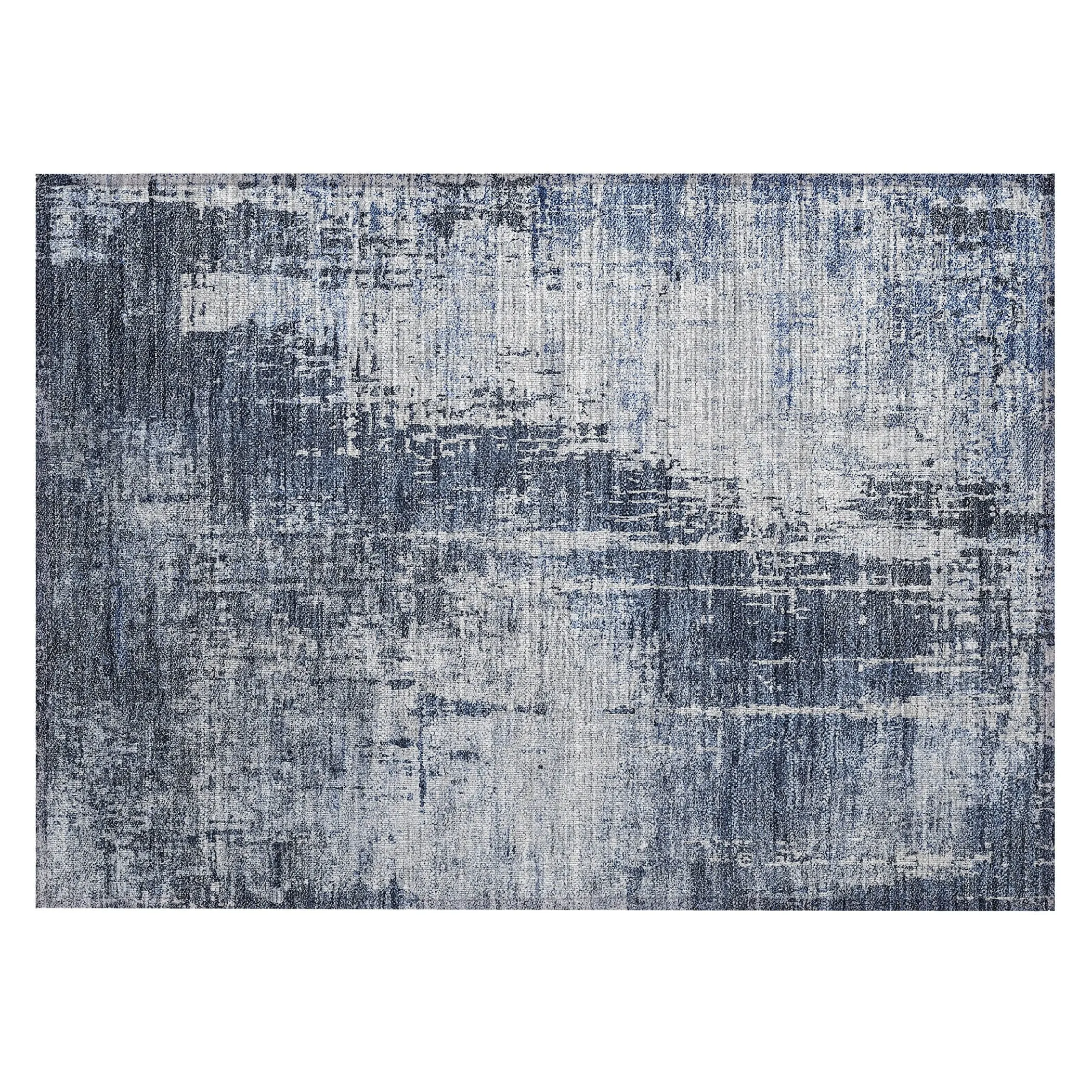 Machine Washable Indoor/ Outdoor Chantille Abstract Ombre Rug