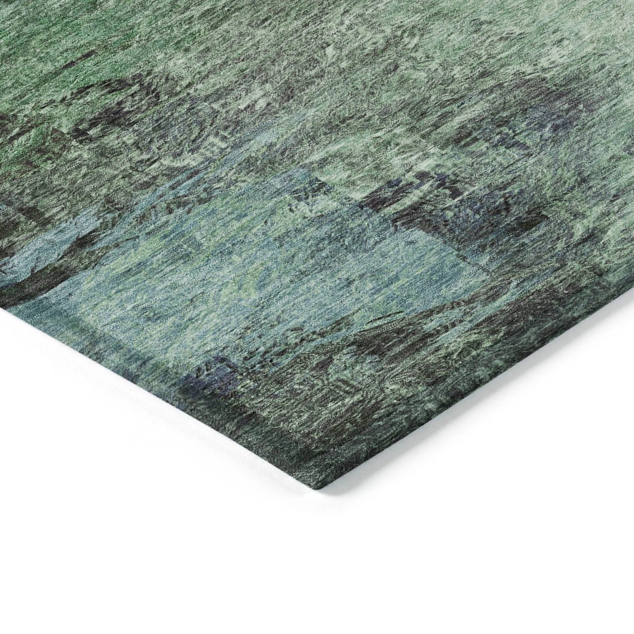 Machine Washable Indoor/ Outdoor Chantille Abstract Watercolor Rug