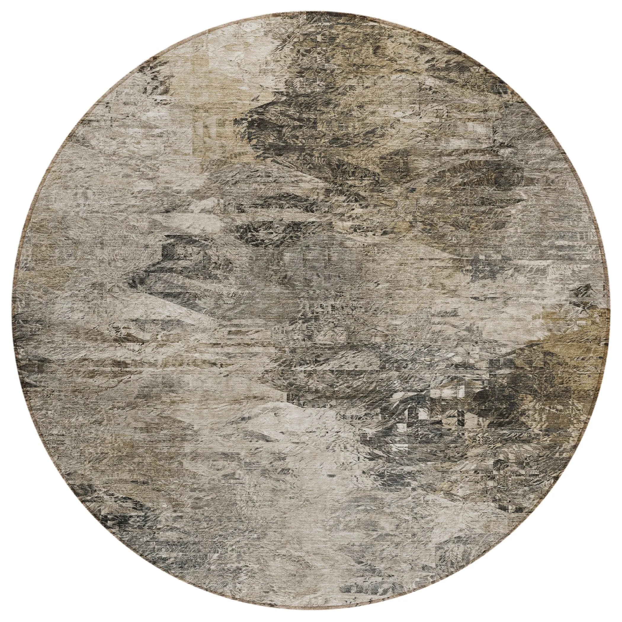 Machine Washable Indoor/ Outdoor Chantille Abstract Watercolor Rug