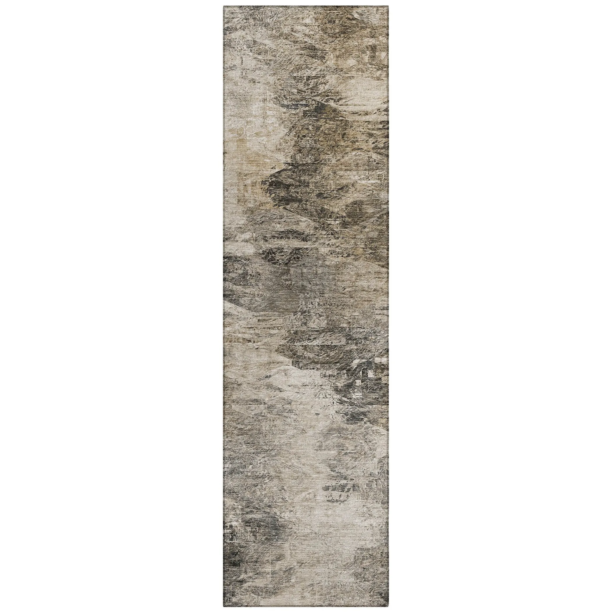 Machine Washable Indoor/ Outdoor Chantille Abstract Watercolor Rug