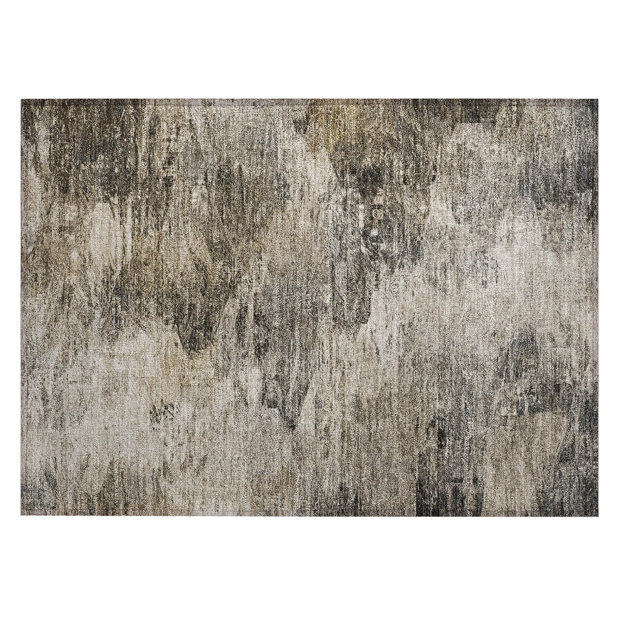 Machine Washable Indoor/ Outdoor Chantille Abstract Watercolor Rug