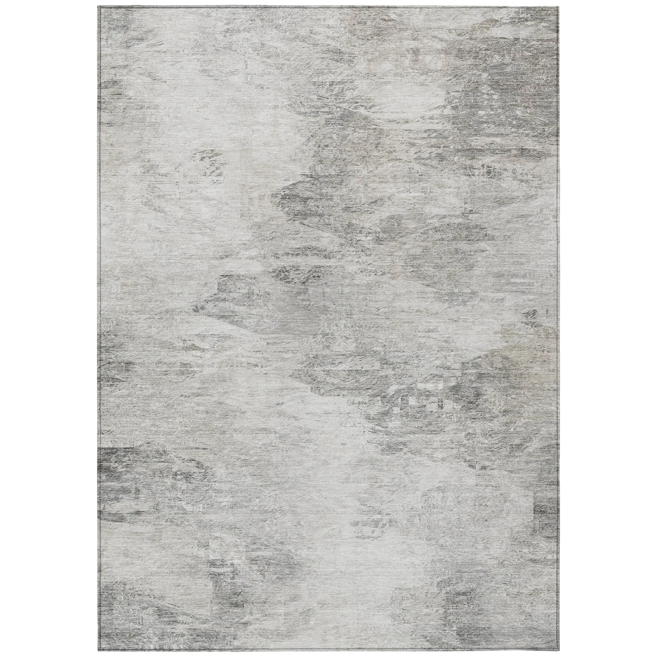 Machine Washable Indoor/ Outdoor Chantille Abstract Watercolor Rug