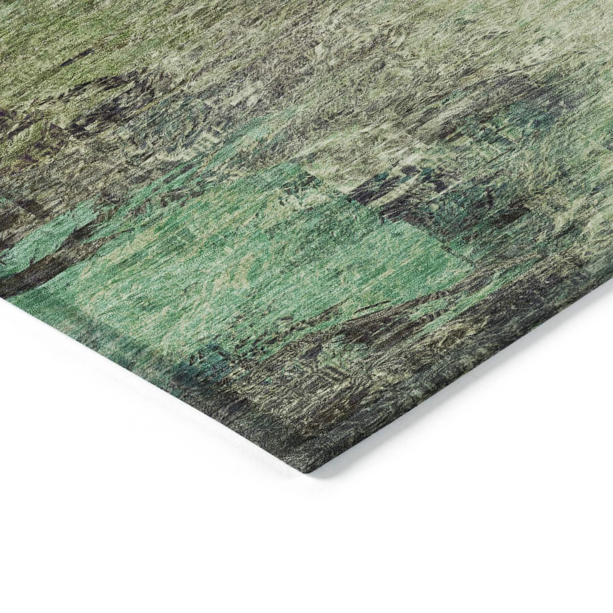 Machine Washable Indoor/ Outdoor Chantille Abstract Watercolor Rug