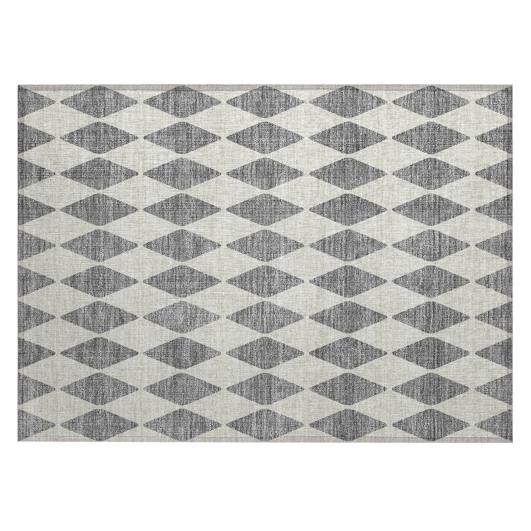 Machine Washable Indoor/ Outdoor Chantille Argyle Rug
