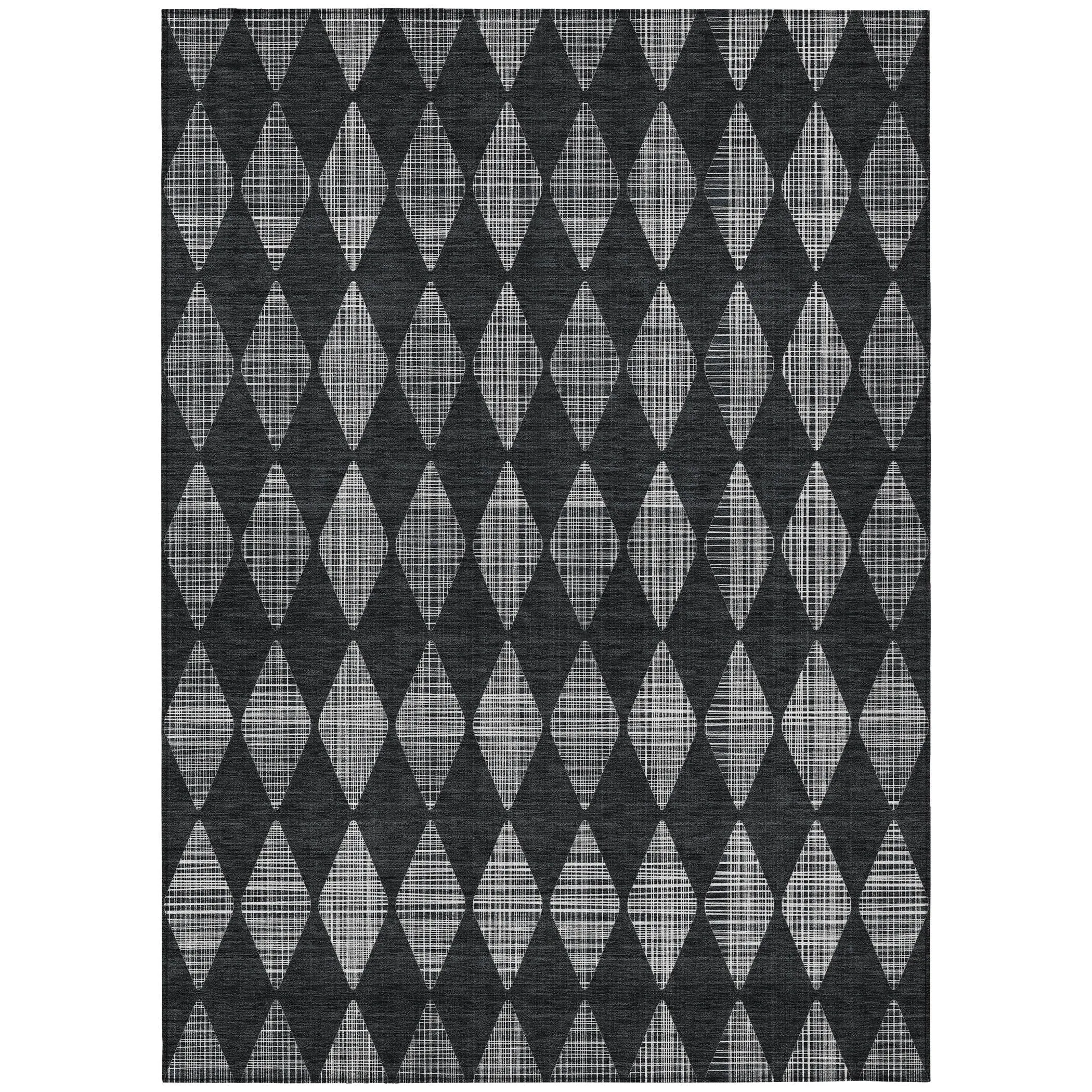 Machine Washable Indoor/ Outdoor Chantille Argyle Rug