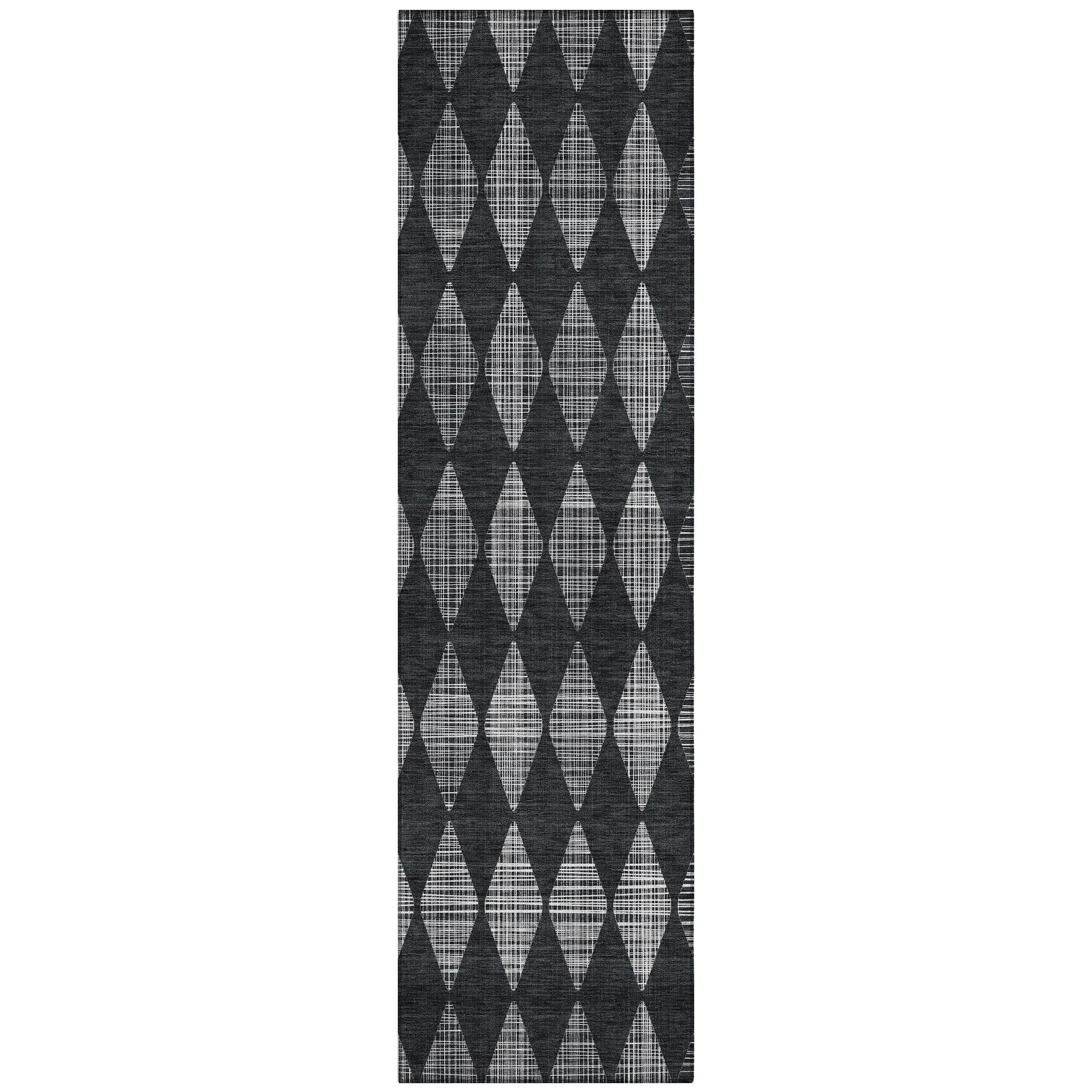 Machine Washable Indoor/ Outdoor Chantille Argyle Rug