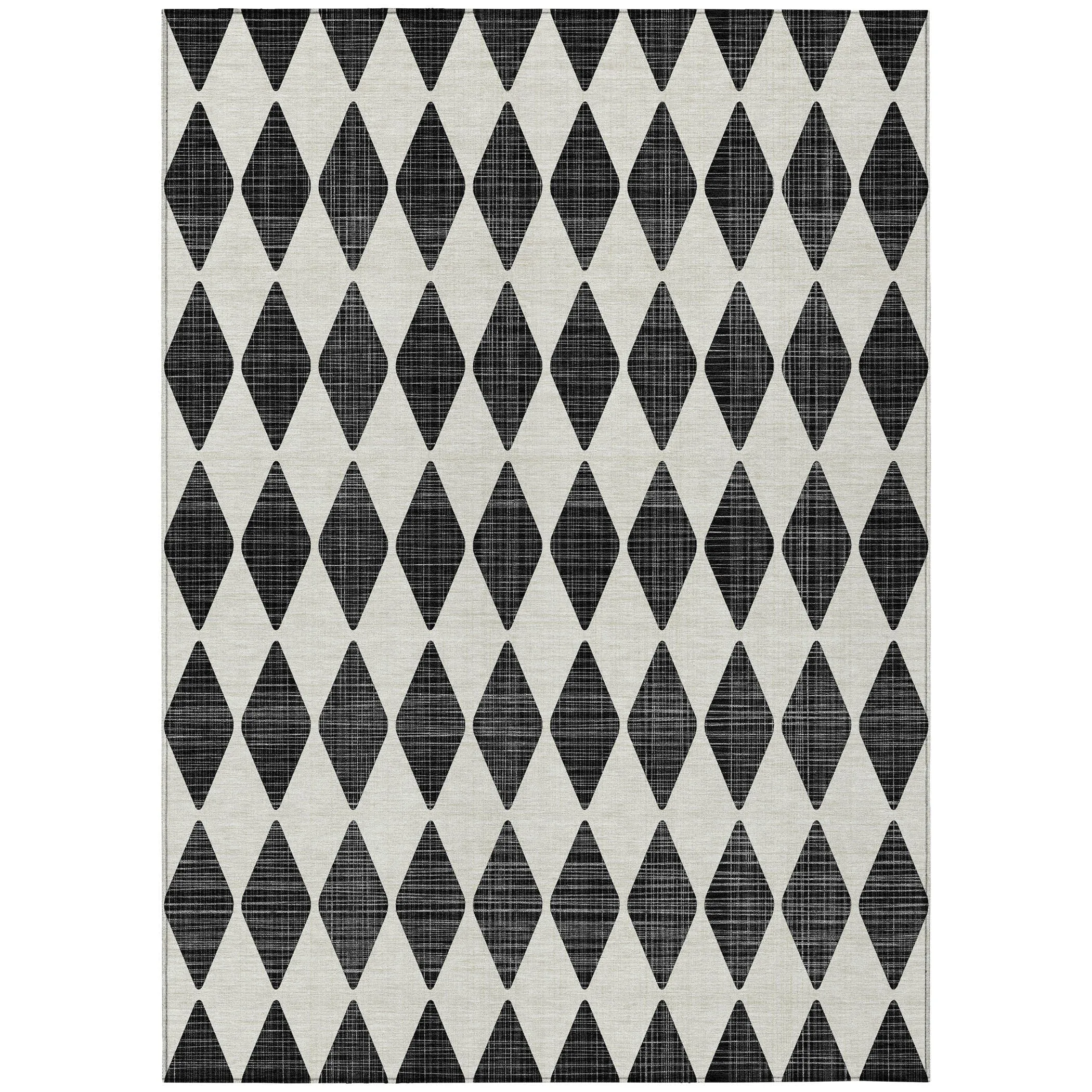 Machine Washable Indoor/ Outdoor Chantille Argyle Rug