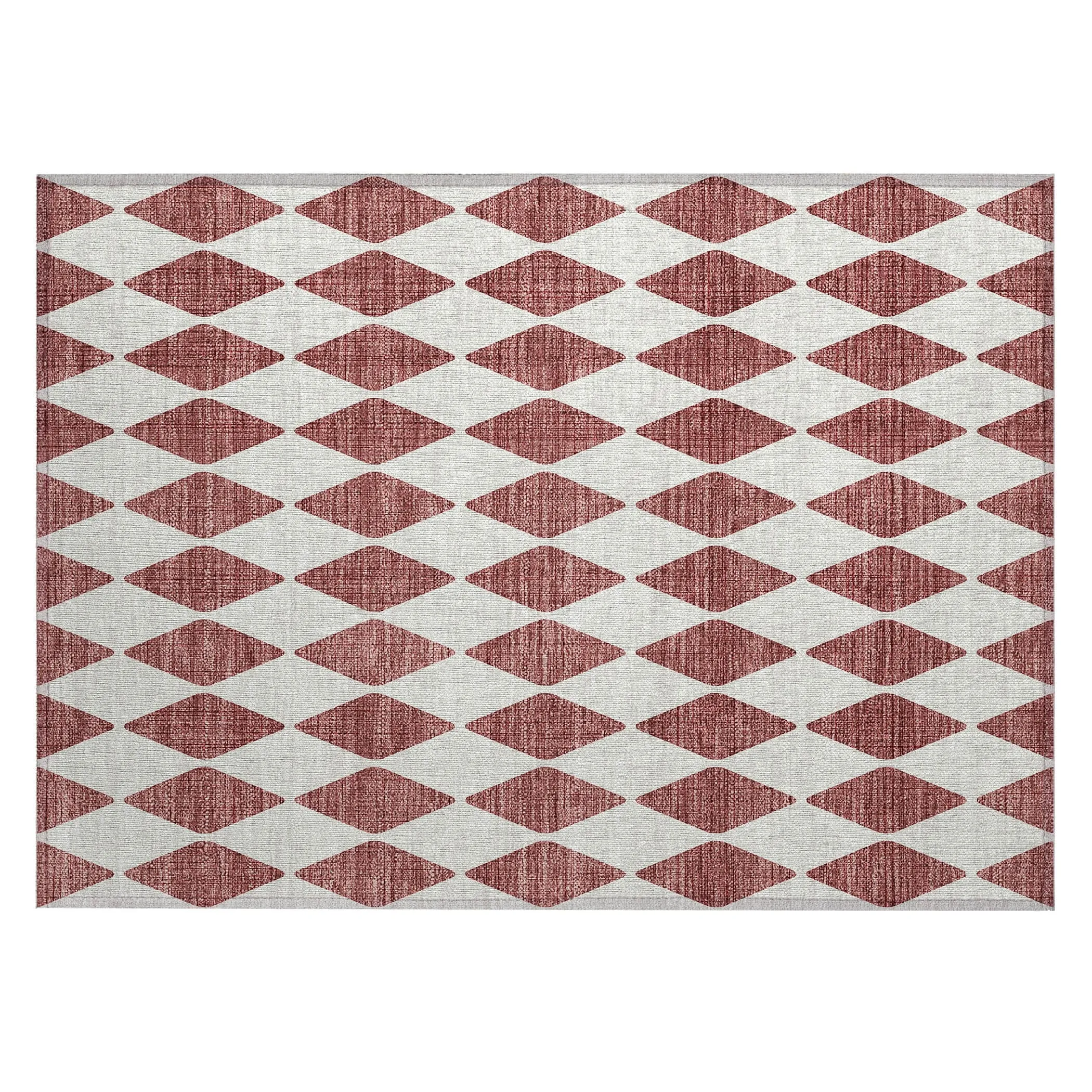 Machine Washable Indoor/ Outdoor Chantille Argyle Rug