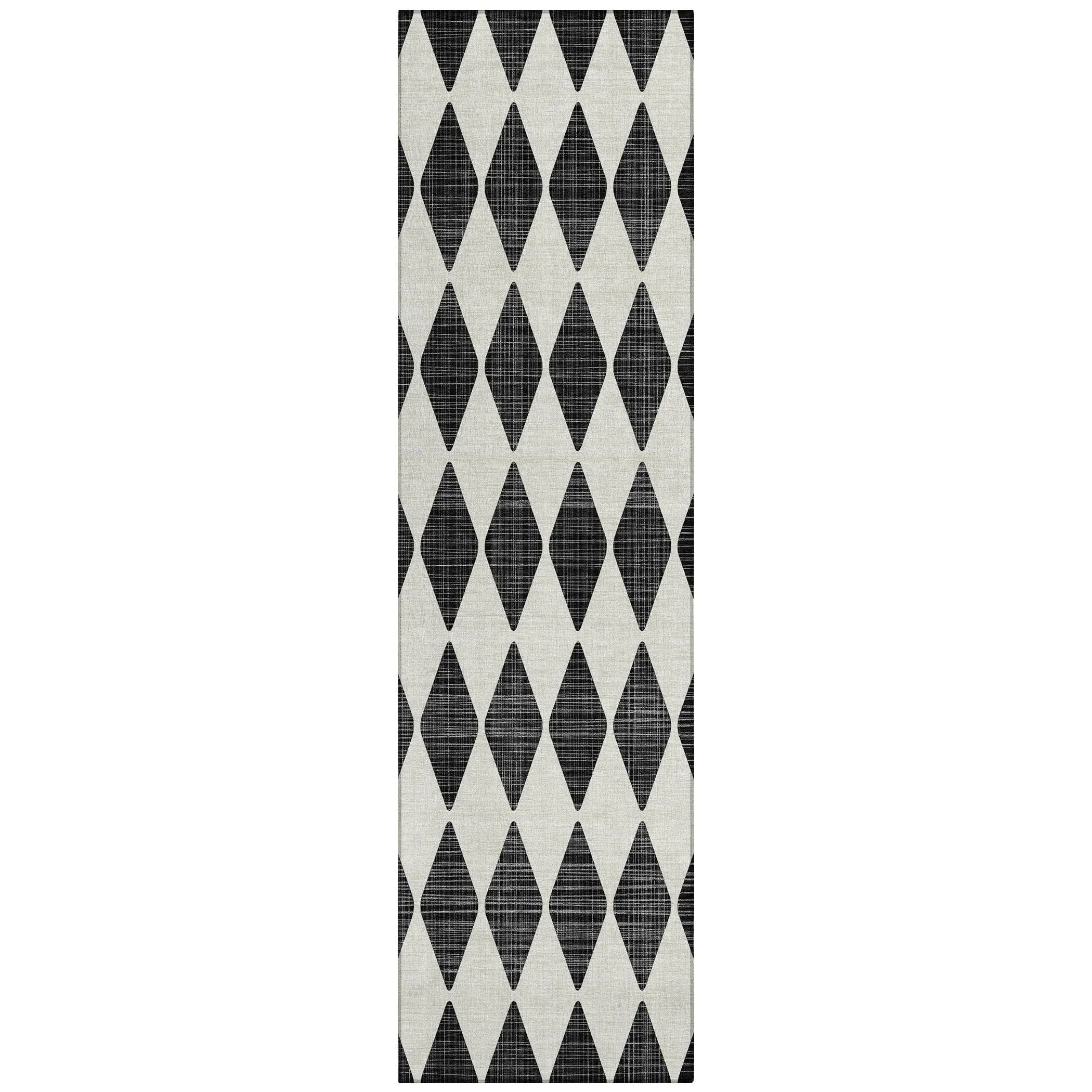Machine Washable Indoor/ Outdoor Chantille Argyle Rug
