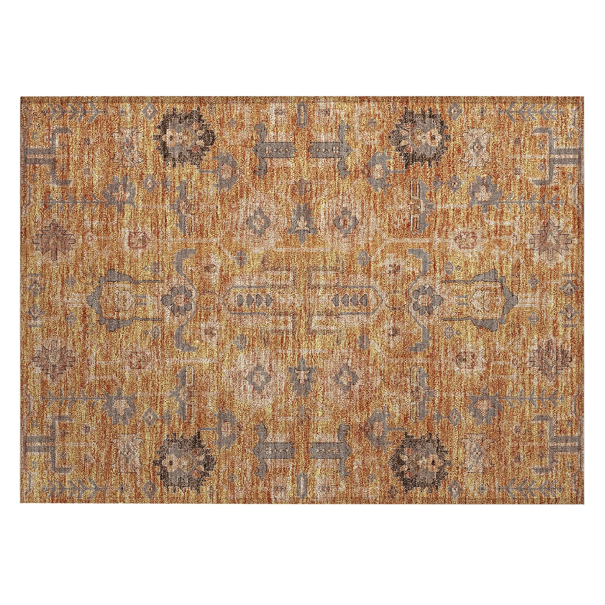 Machine Washable Indoor/ Outdoor Chantille Boho Traditional Rug