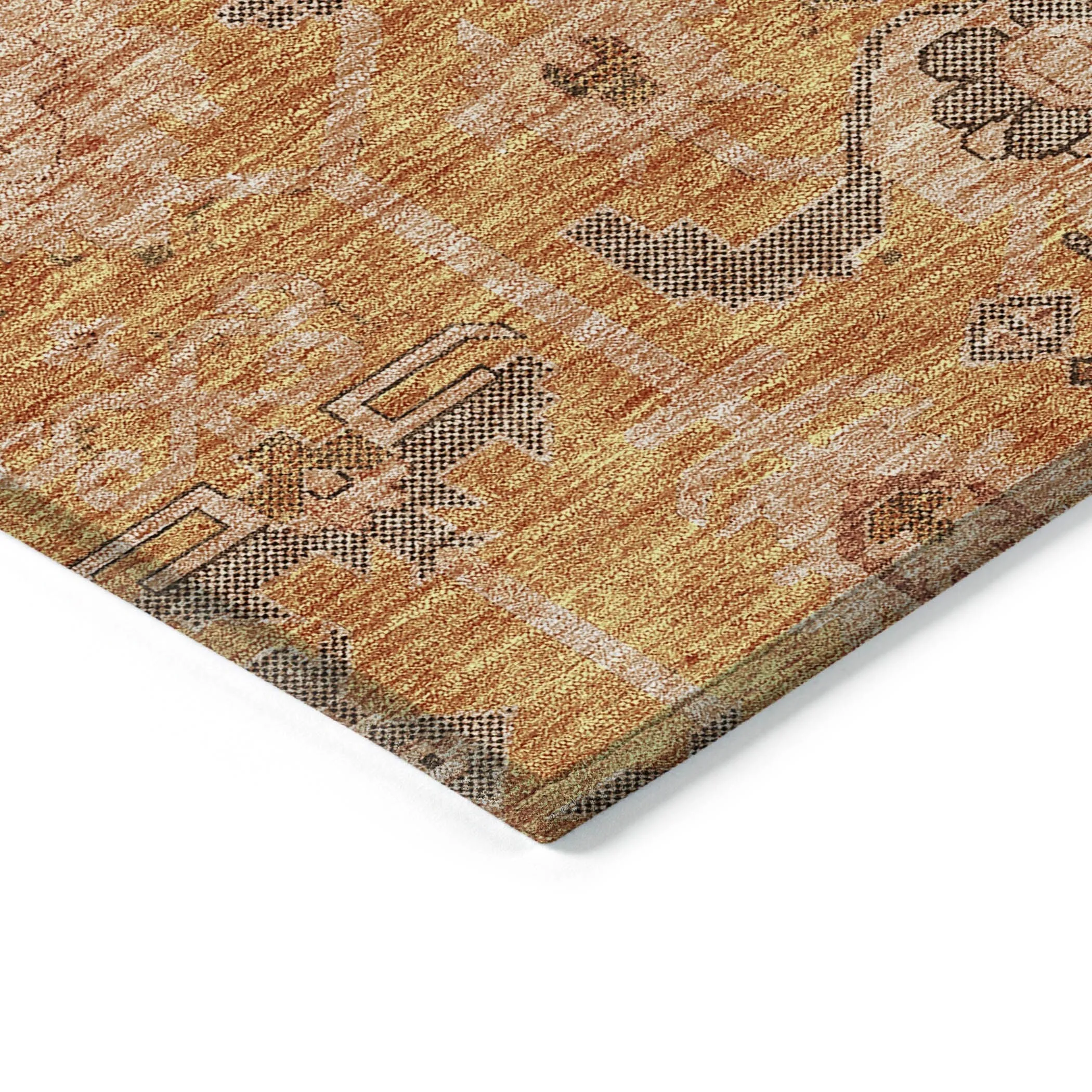 Machine Washable Indoor/ Outdoor Chantille Boho Traditional Rug
