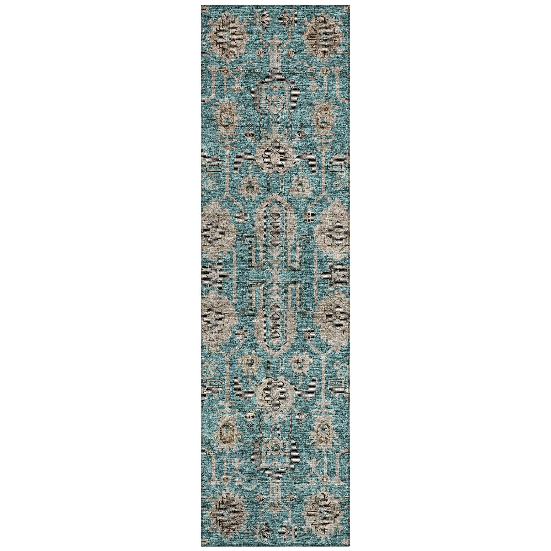 Machine Washable Indoor/ Outdoor Chantille Boho Traditional Rug