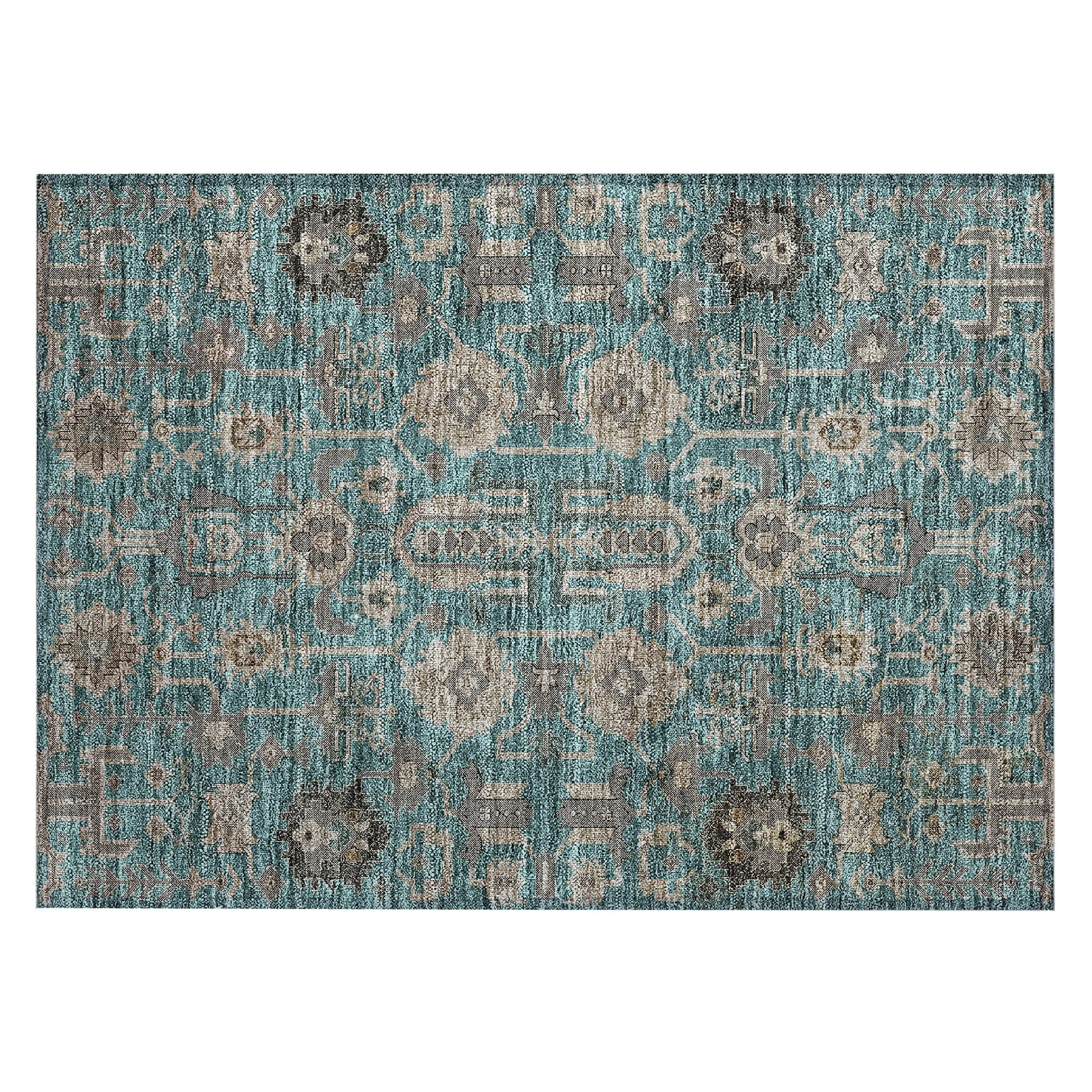 Machine Washable Indoor/ Outdoor Chantille Boho Traditional Rug