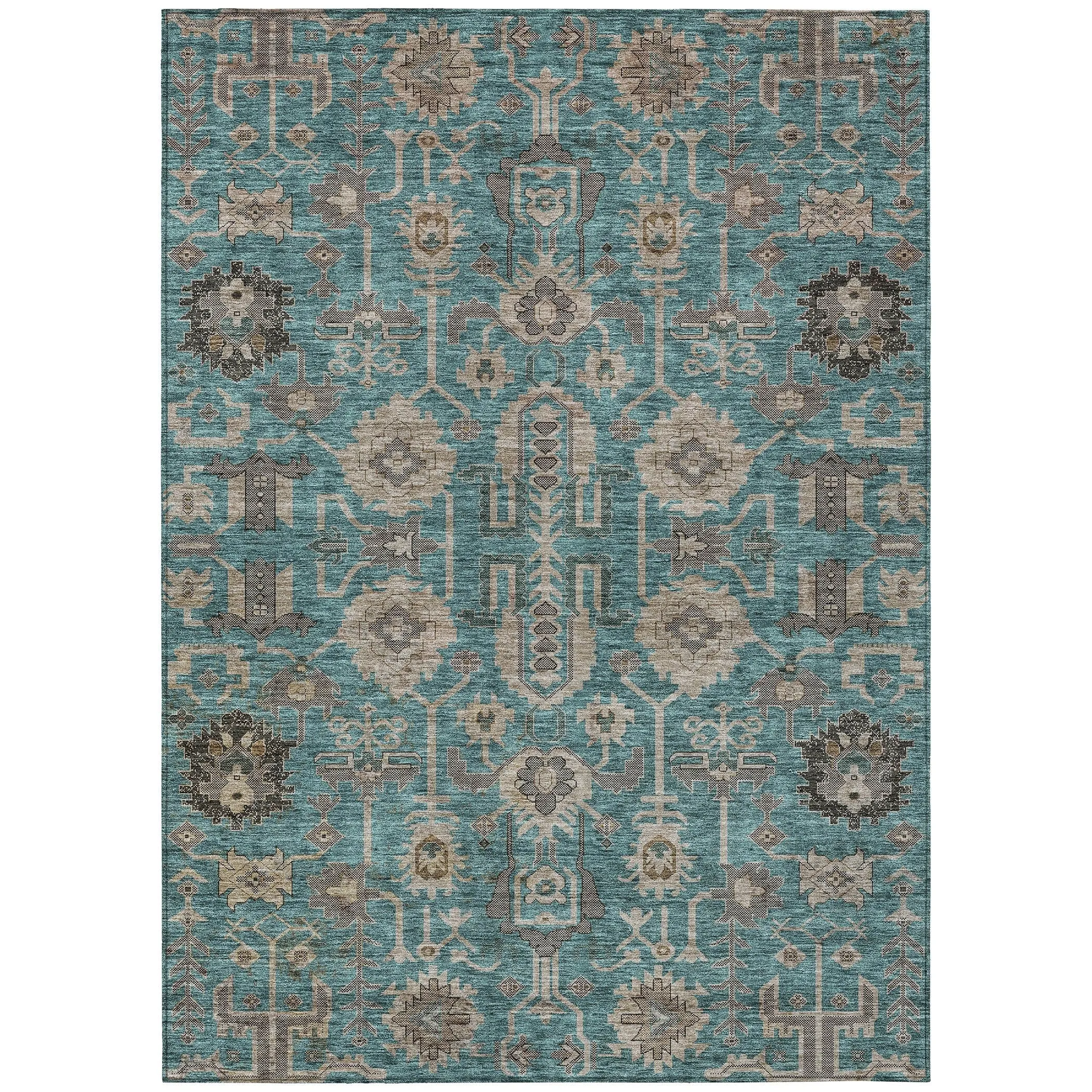 Machine Washable Indoor/ Outdoor Chantille Boho Traditional Rug