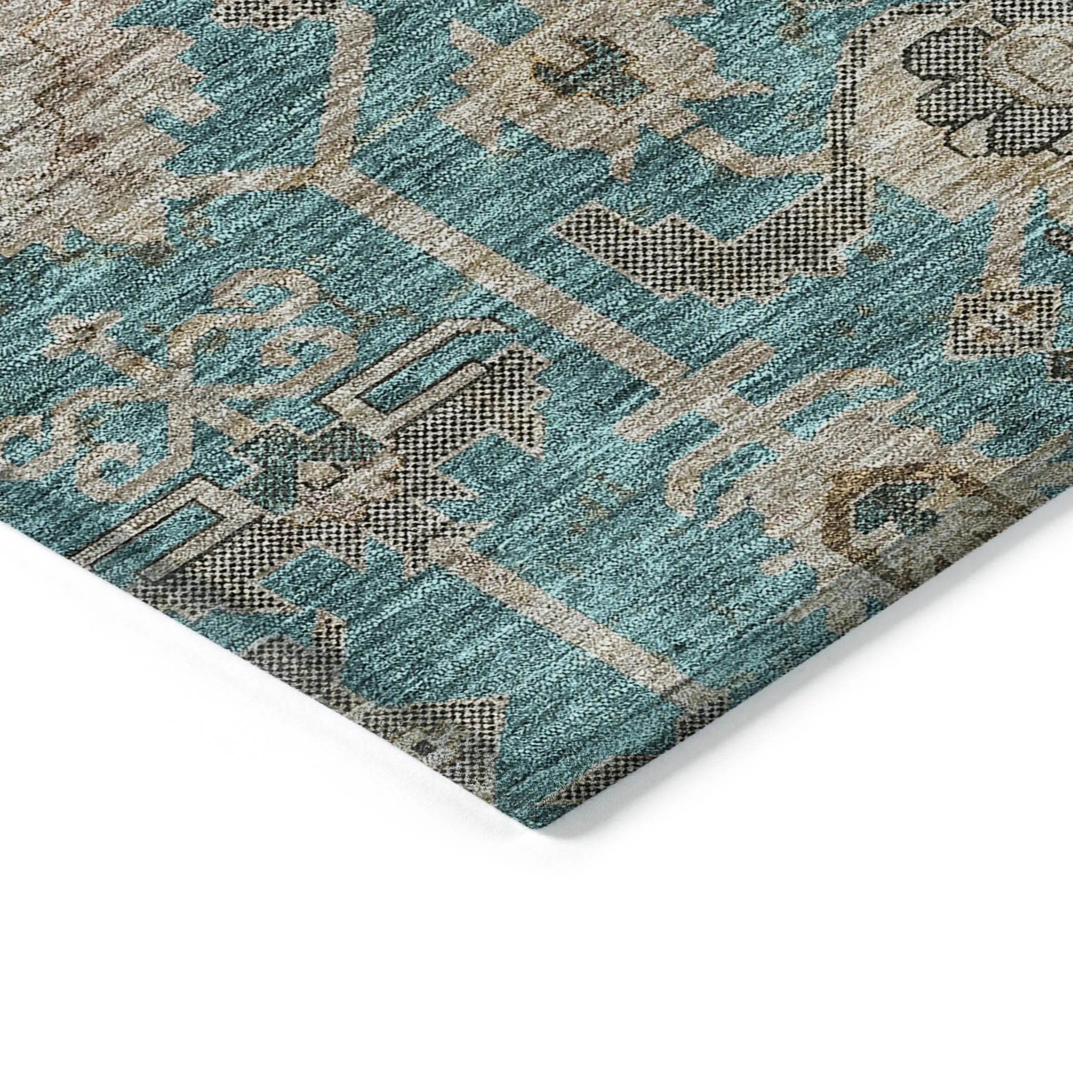 Machine Washable Indoor/ Outdoor Chantille Boho Traditional Rug