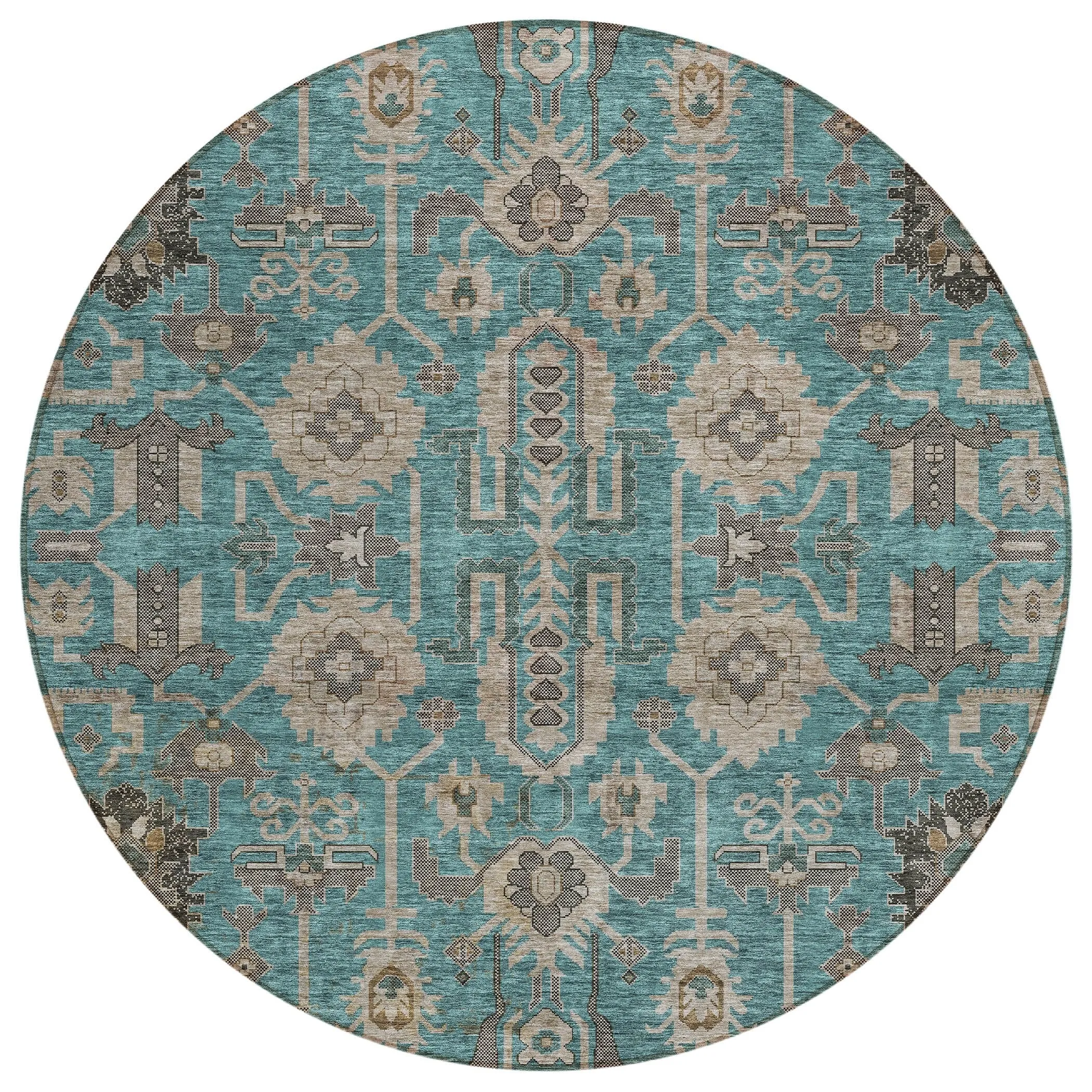 Machine Washable Indoor/ Outdoor Chantille Boho Traditional Rug