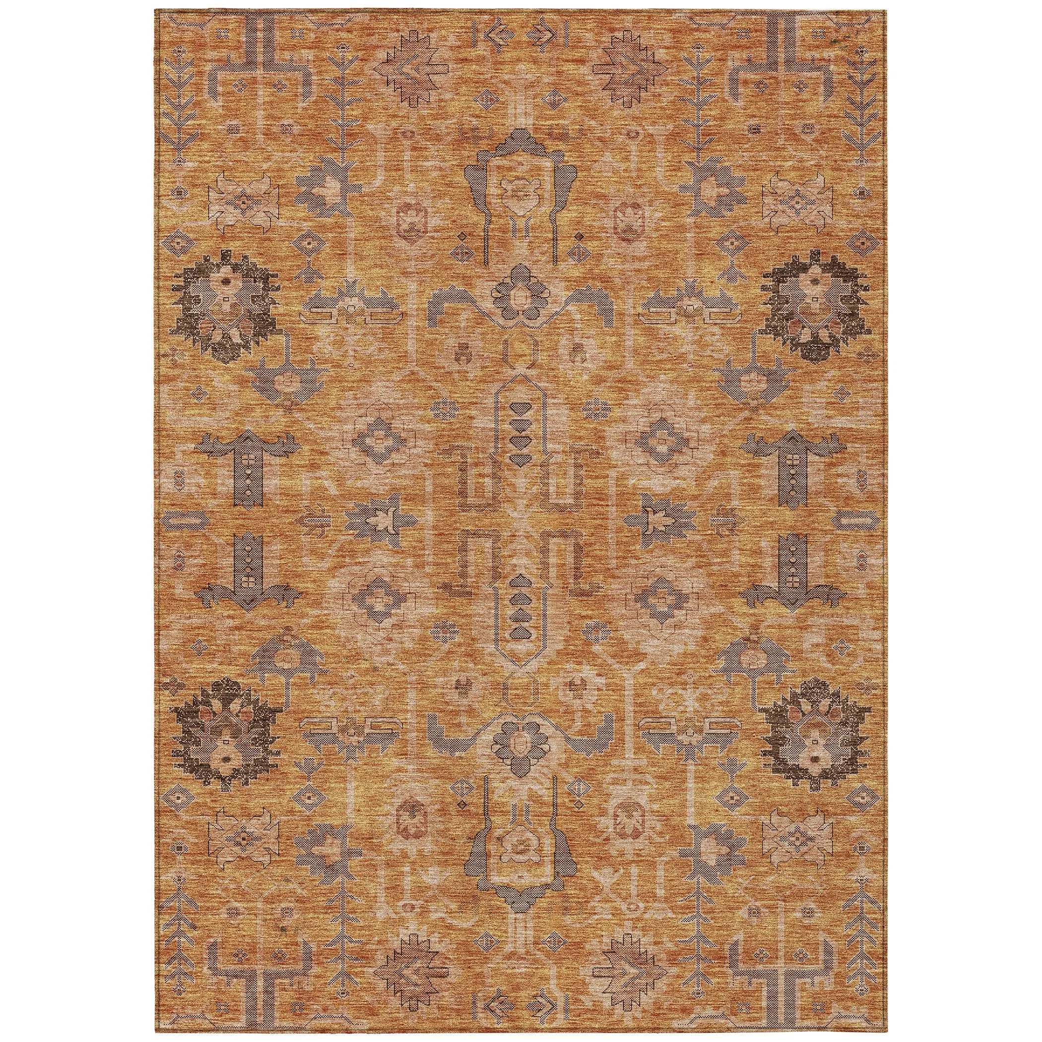 Machine Washable Indoor/ Outdoor Chantille Boho Traditional Rug