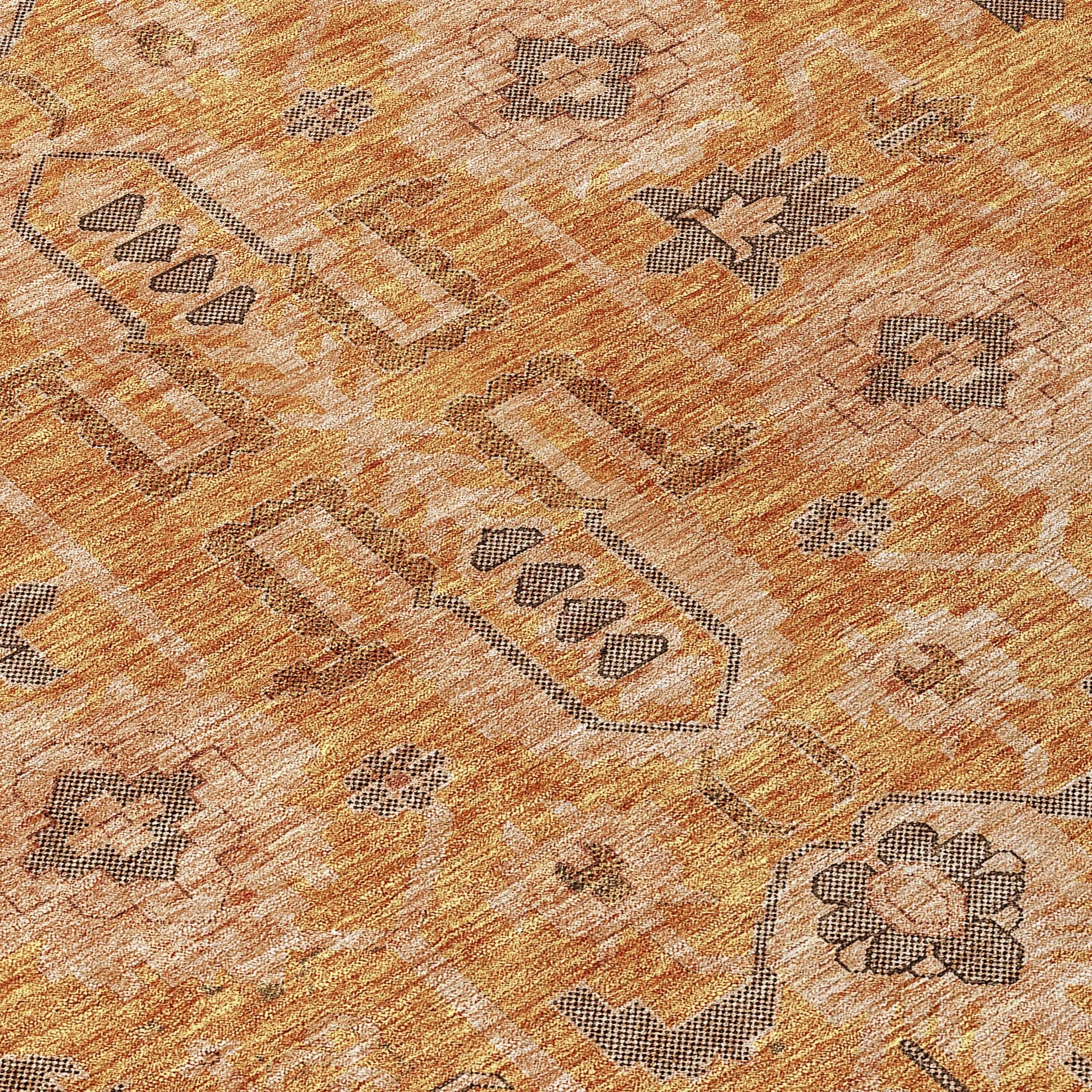 Machine Washable Indoor/ Outdoor Chantille Boho Traditional Rug