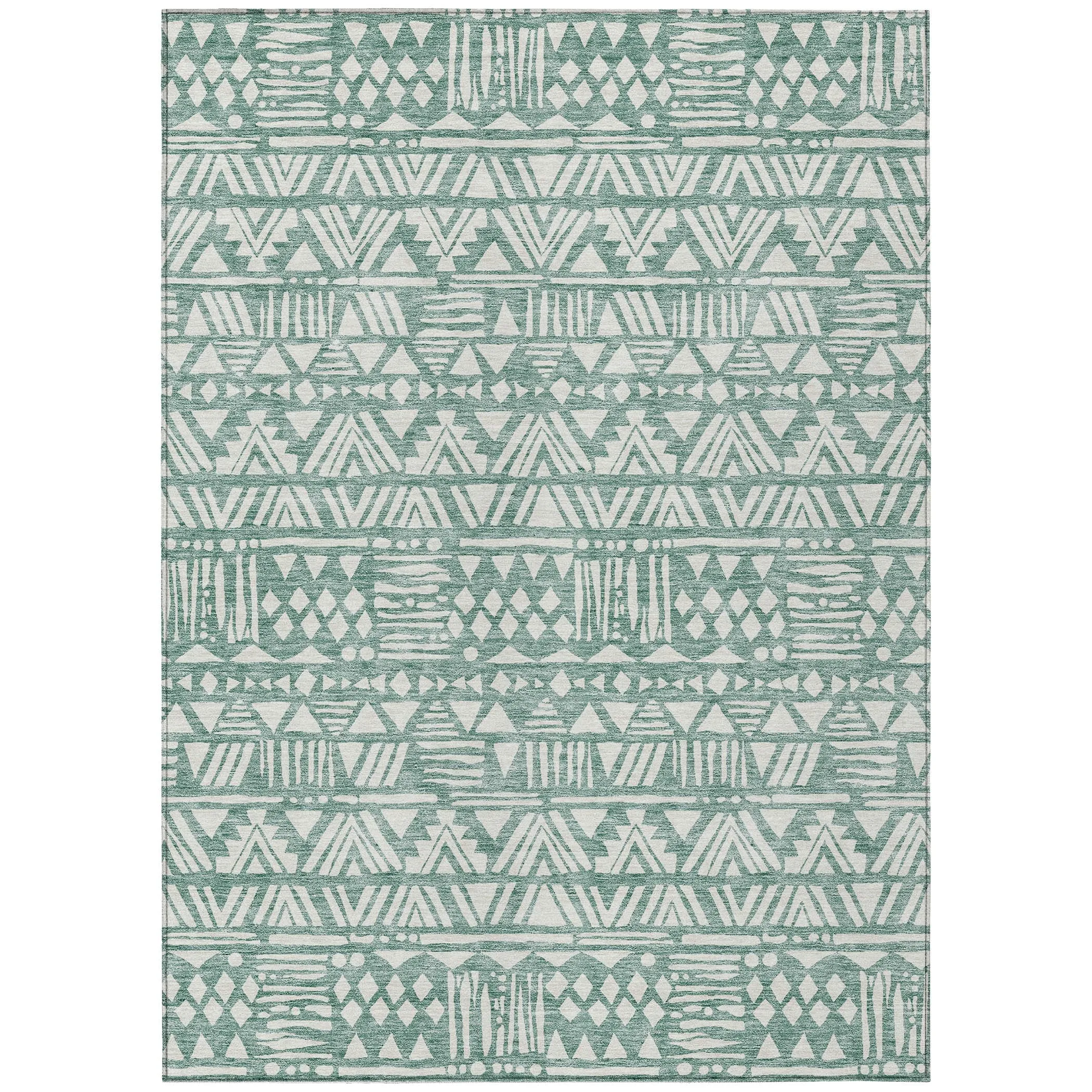 Machine Washable Indoor/ Outdoor Chantille Boho Tribal Rug