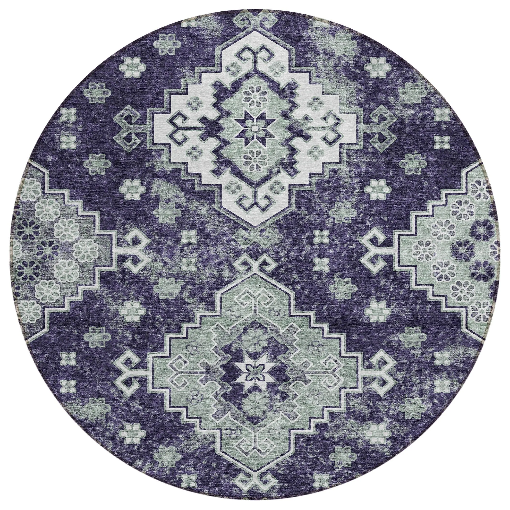 Machine Washable Indoor/ Outdoor Chantille Boho Tribal Rug