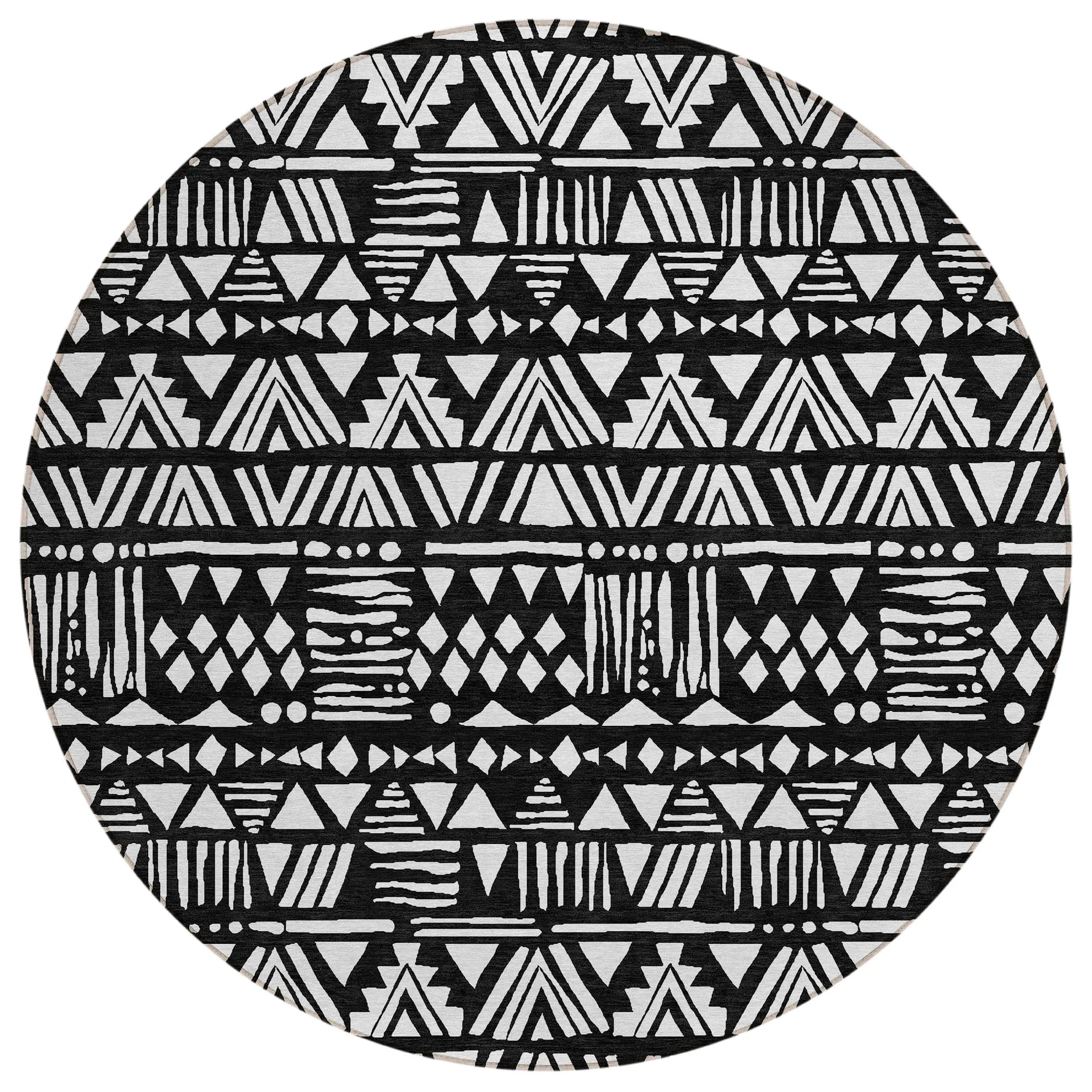 Machine Washable Indoor/ Outdoor Chantille Boho Tribal Rug