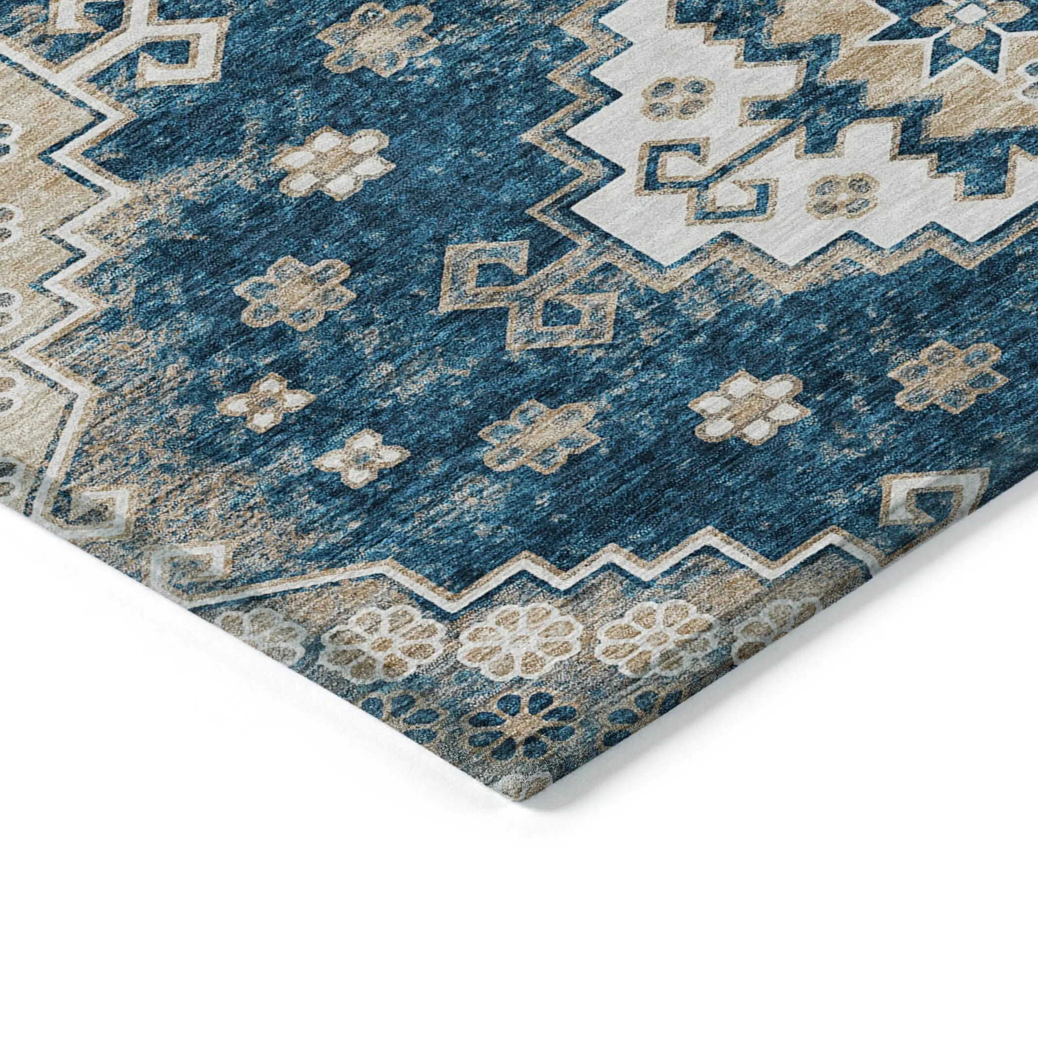 Machine Washable Indoor/ Outdoor Chantille Boho Tribal Rug