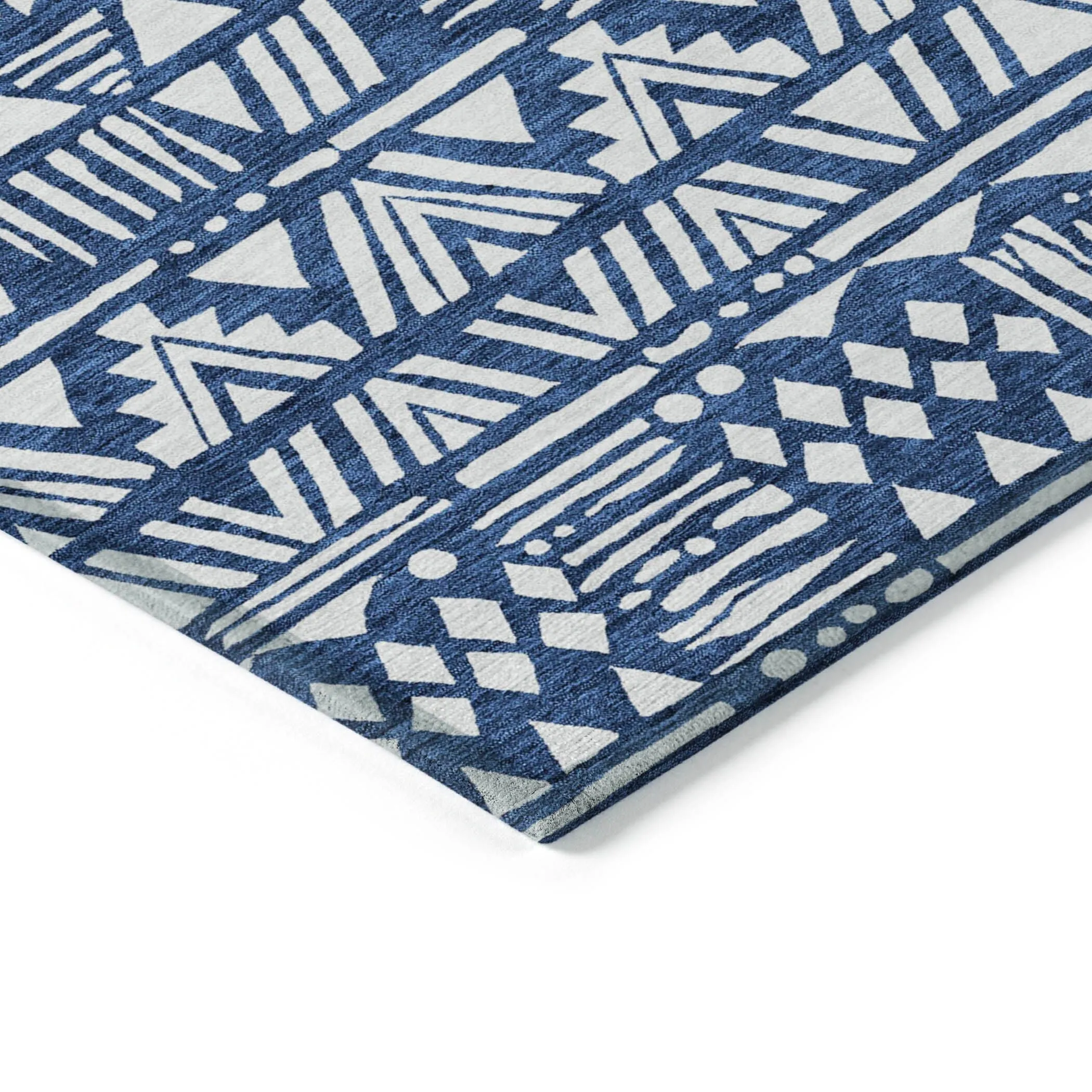 Machine Washable Indoor/ Outdoor Chantille Boho Tribal Rug