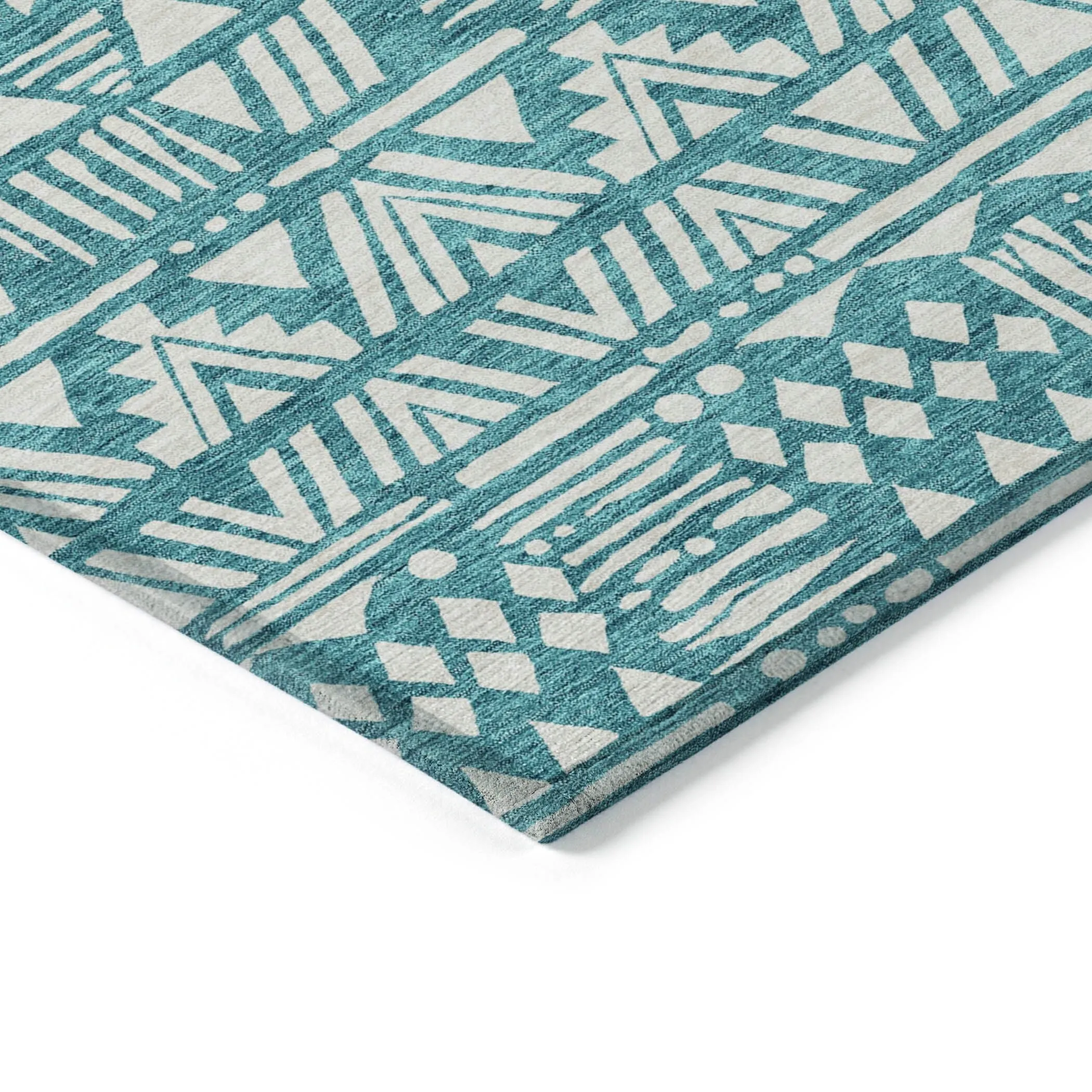Machine Washable Indoor/ Outdoor Chantille Boho Tribal Rug