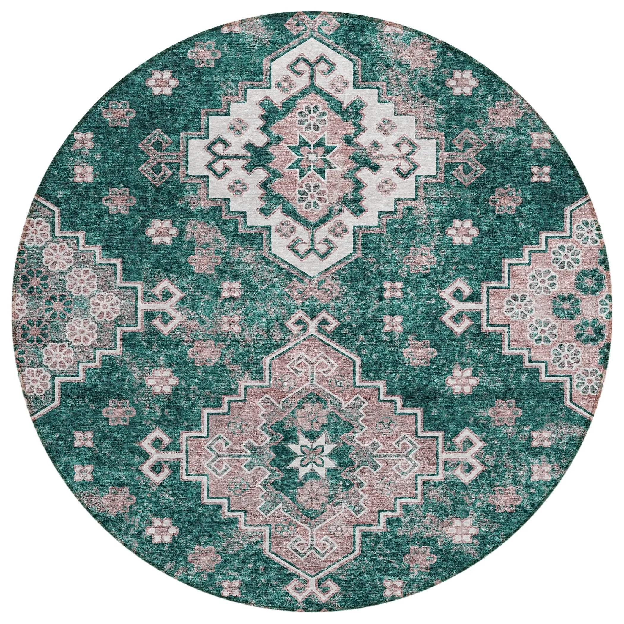 Machine Washable Indoor/ Outdoor Chantille Boho Tribal Rug