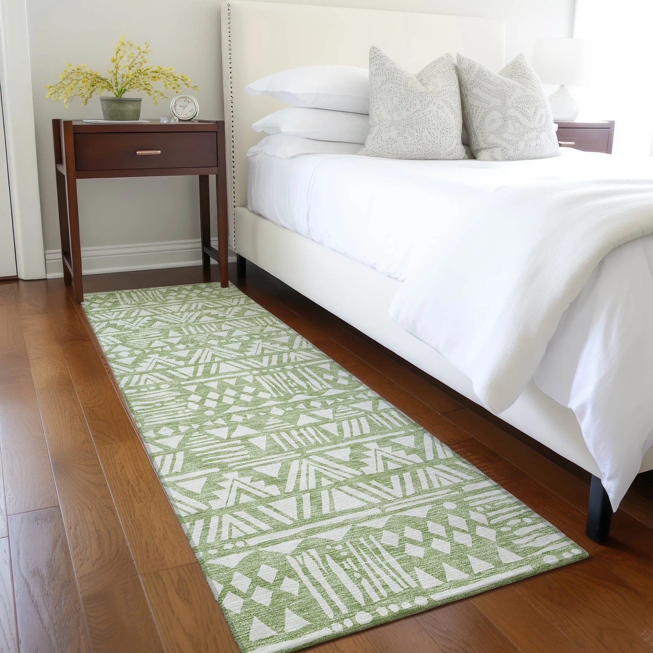 Machine Washable Indoor/ Outdoor Chantille Boho Tribal Rug