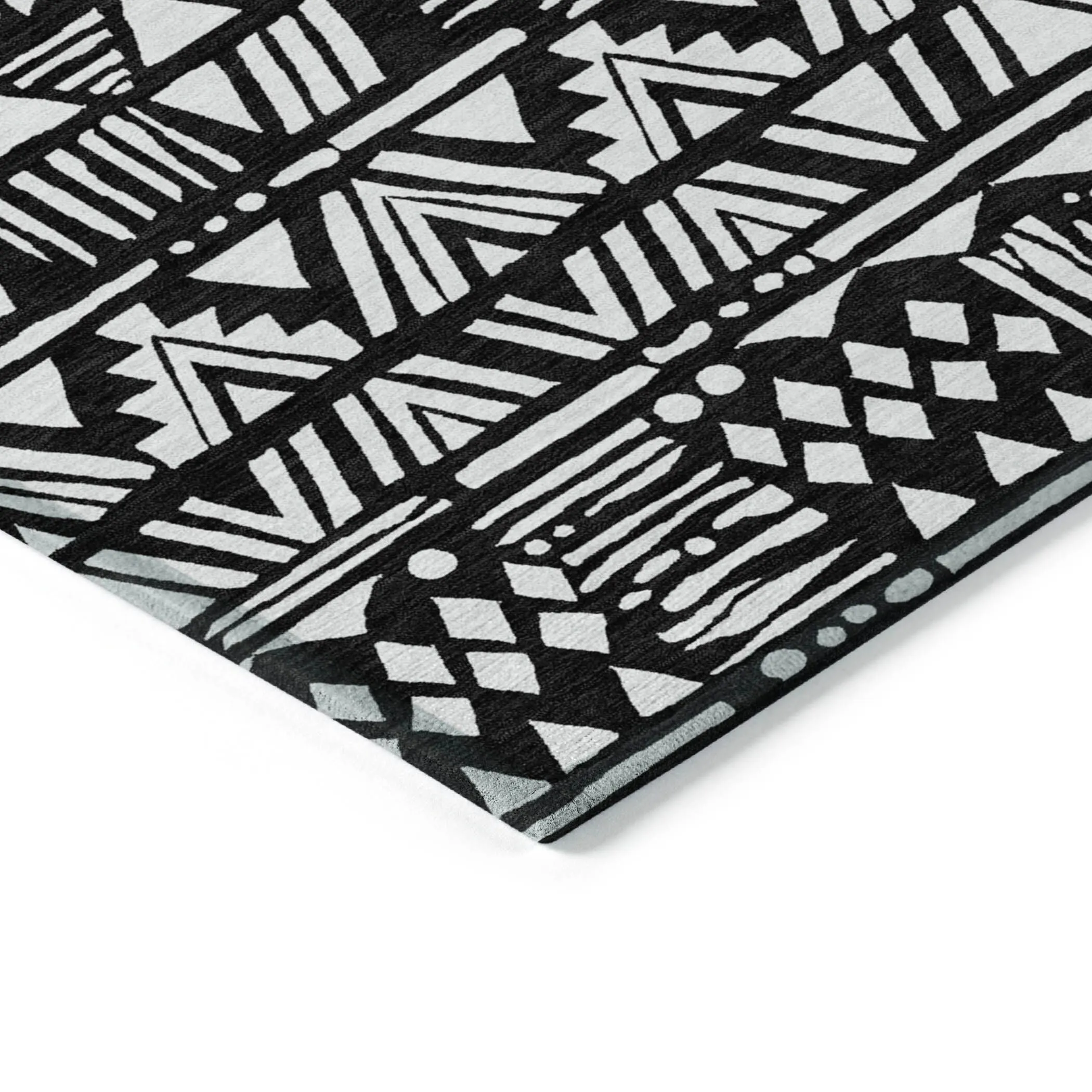 Machine Washable Indoor/ Outdoor Chantille Boho Tribal Rug