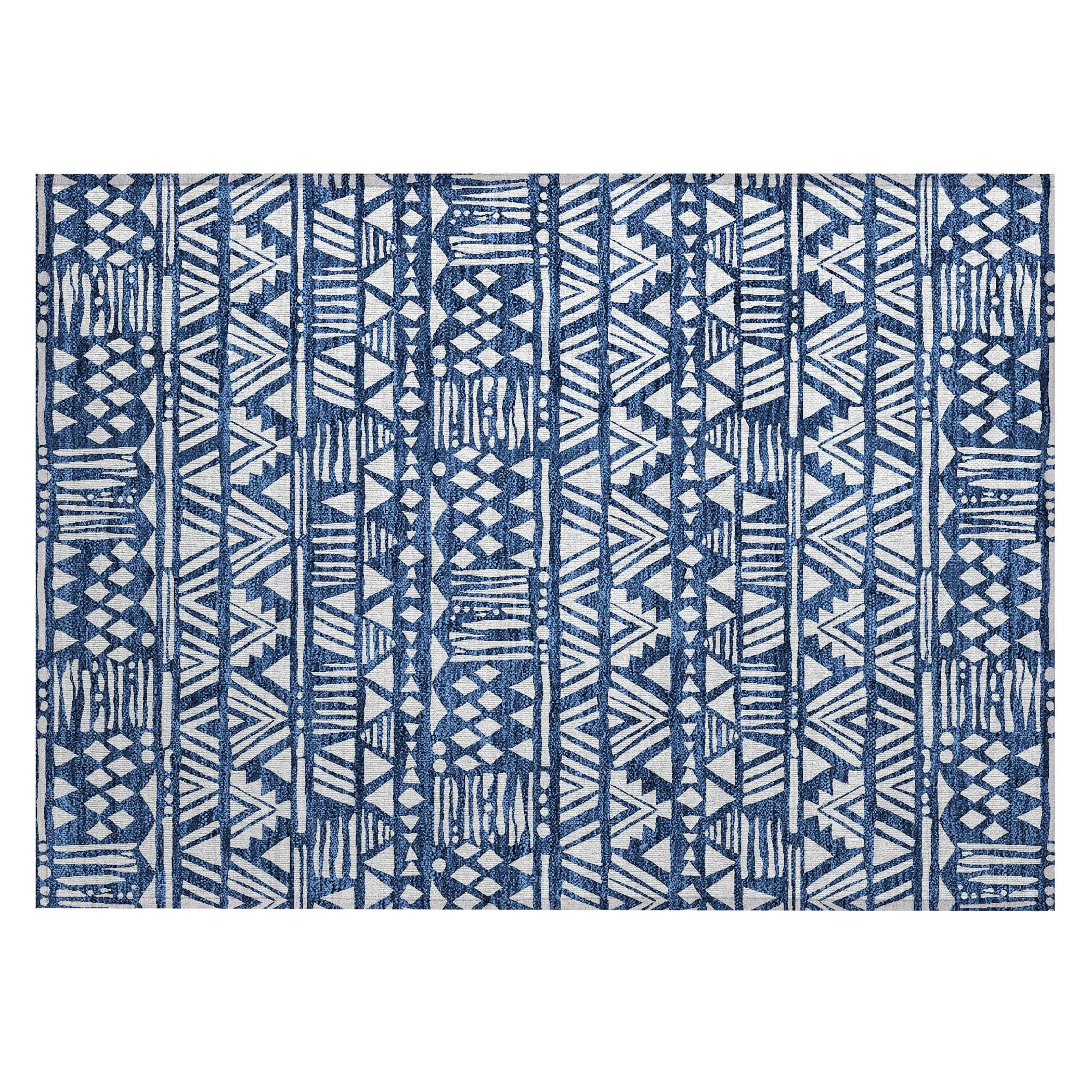 Machine Washable Indoor/ Outdoor Chantille Boho Tribal Rug