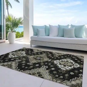 Machine Washable Indoor/ Outdoor Chantille Boho Tribal Rug