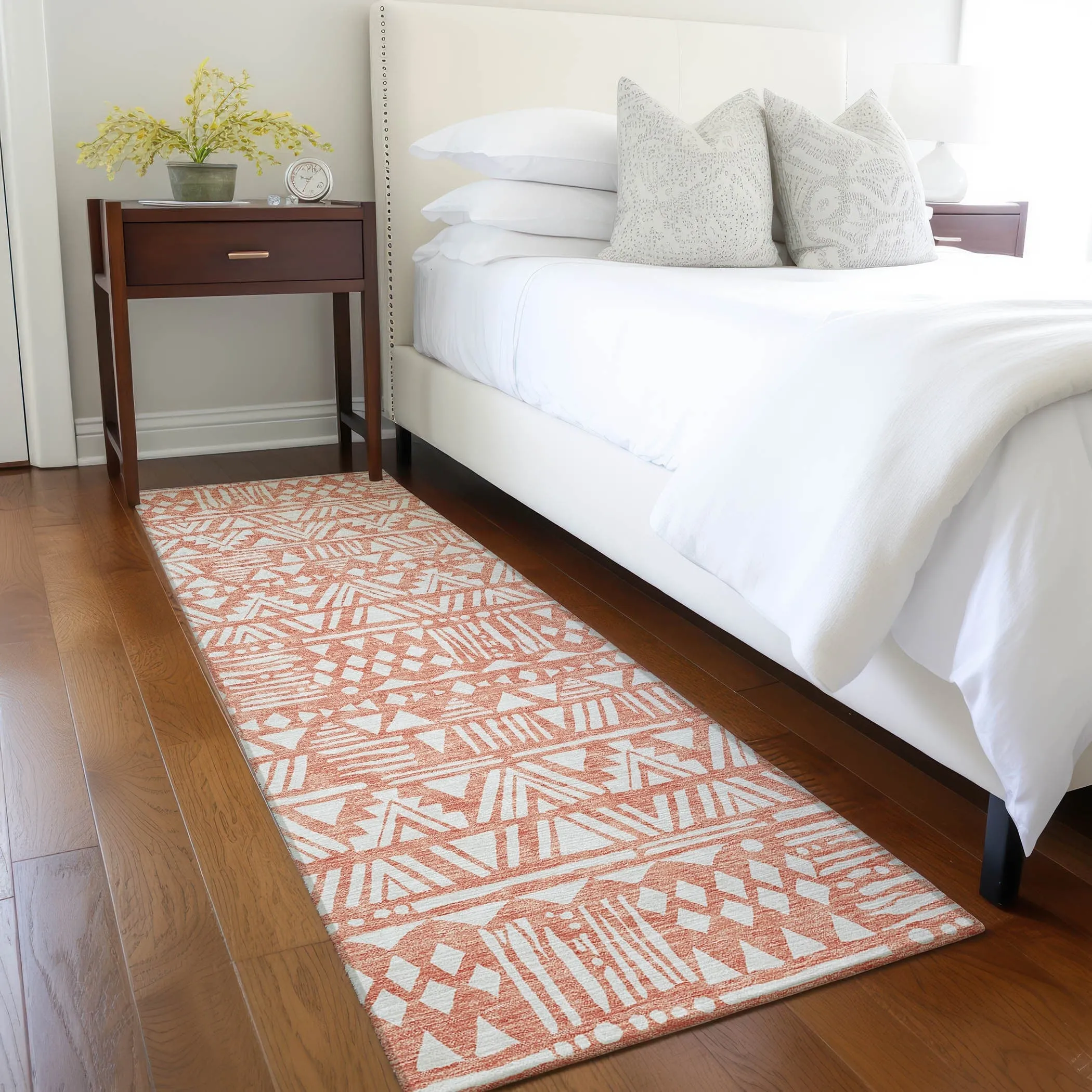 Machine Washable Indoor/ Outdoor Chantille Boho Tribal Rug