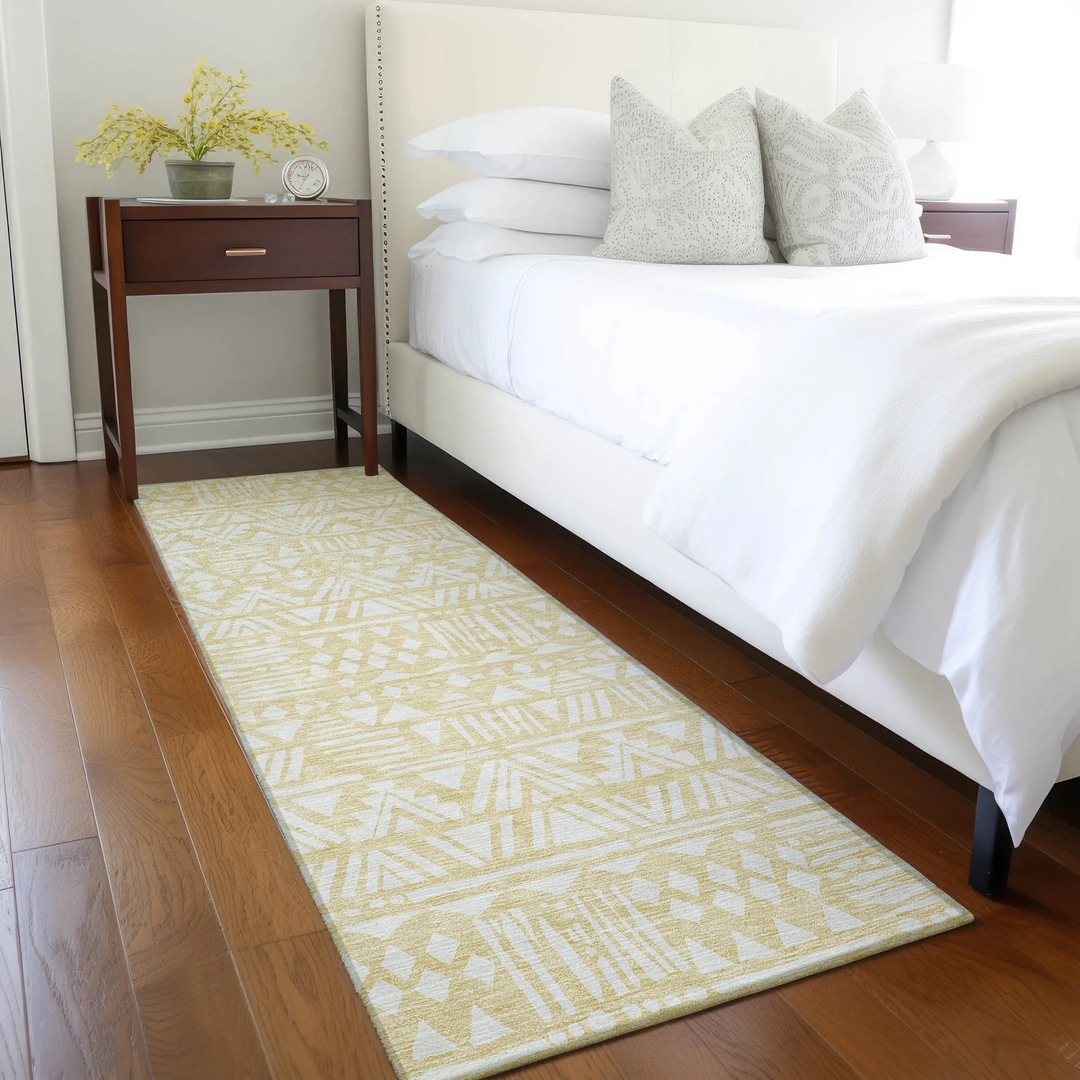 Machine Washable Indoor/ Outdoor Chantille Boho Tribal Rug