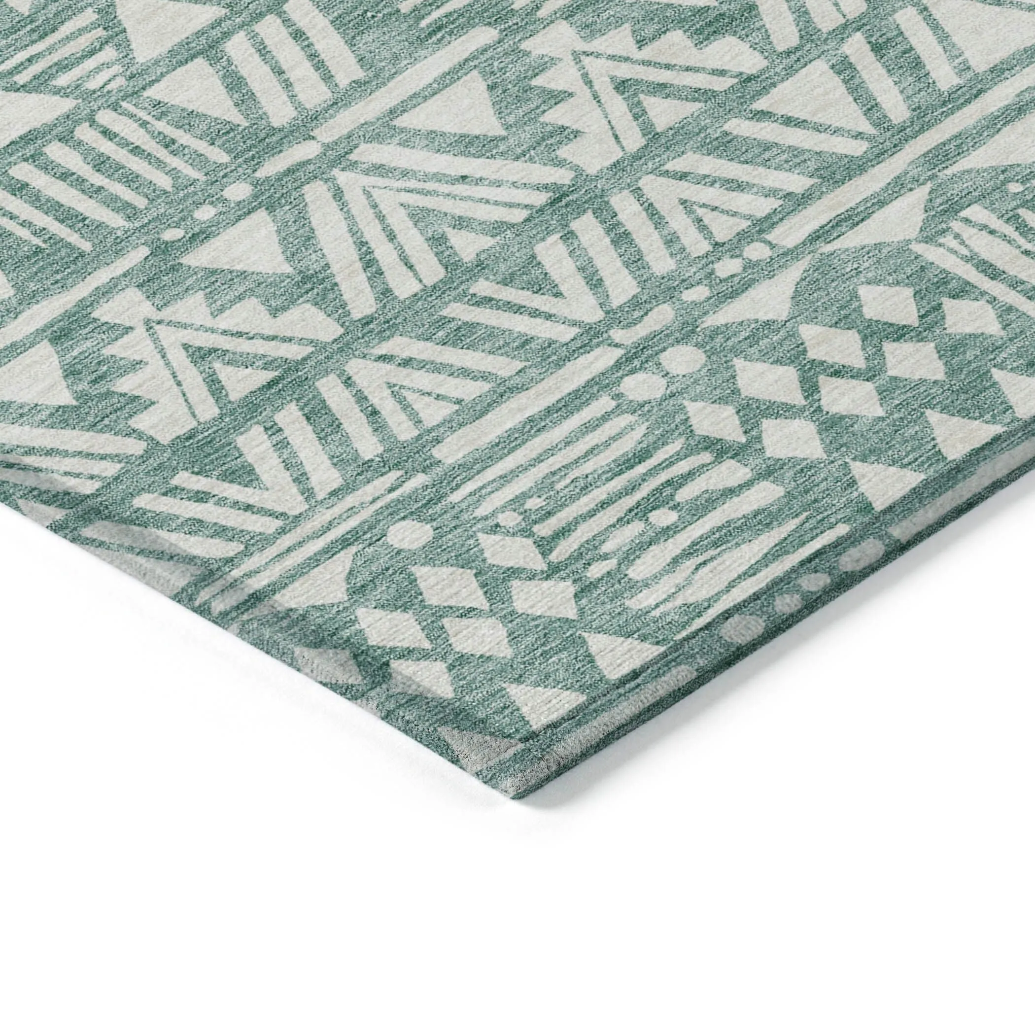 Machine Washable Indoor/ Outdoor Chantille Boho Tribal Rug